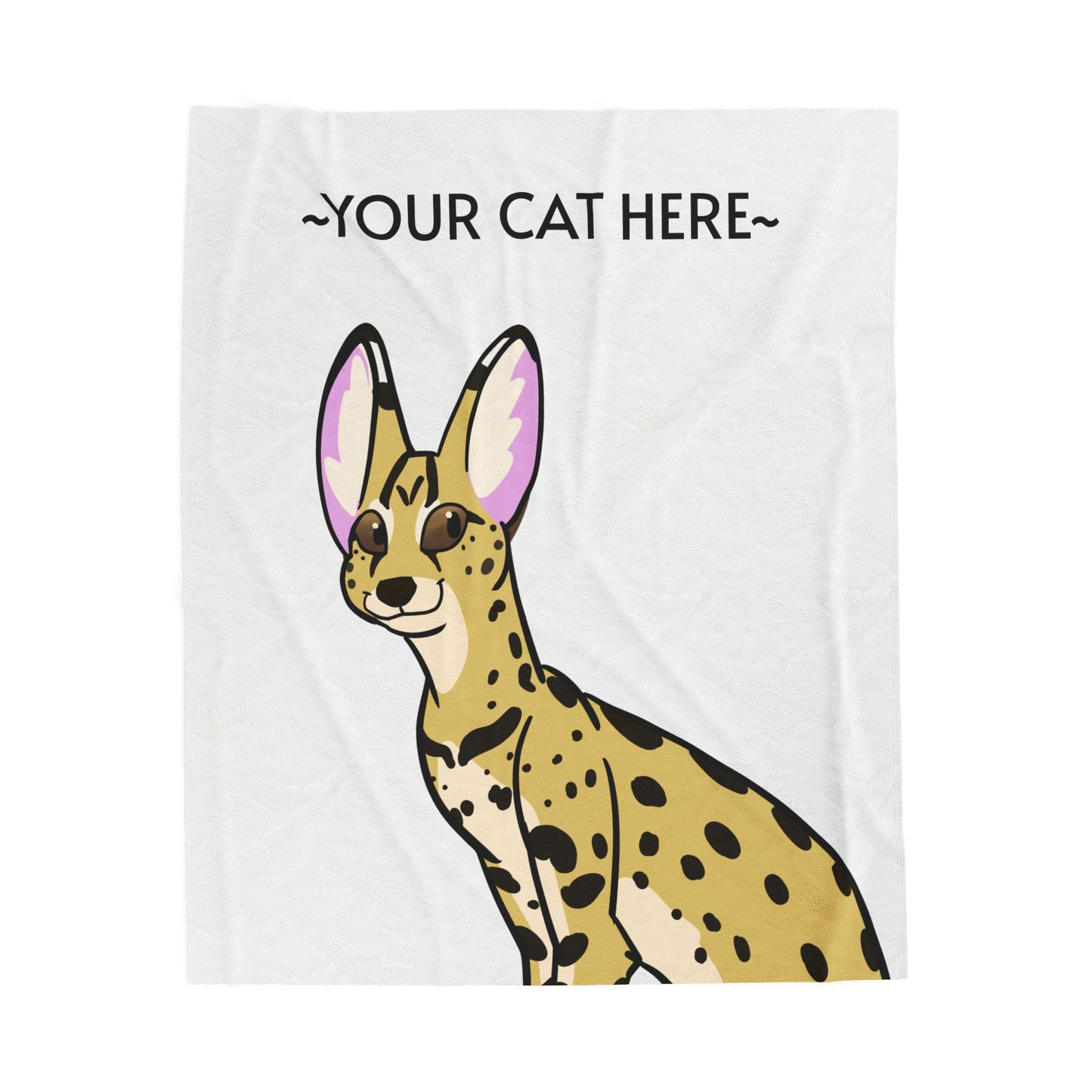 Custom Cat Blanket - Personalized Pet Portrait Gift (Bust)