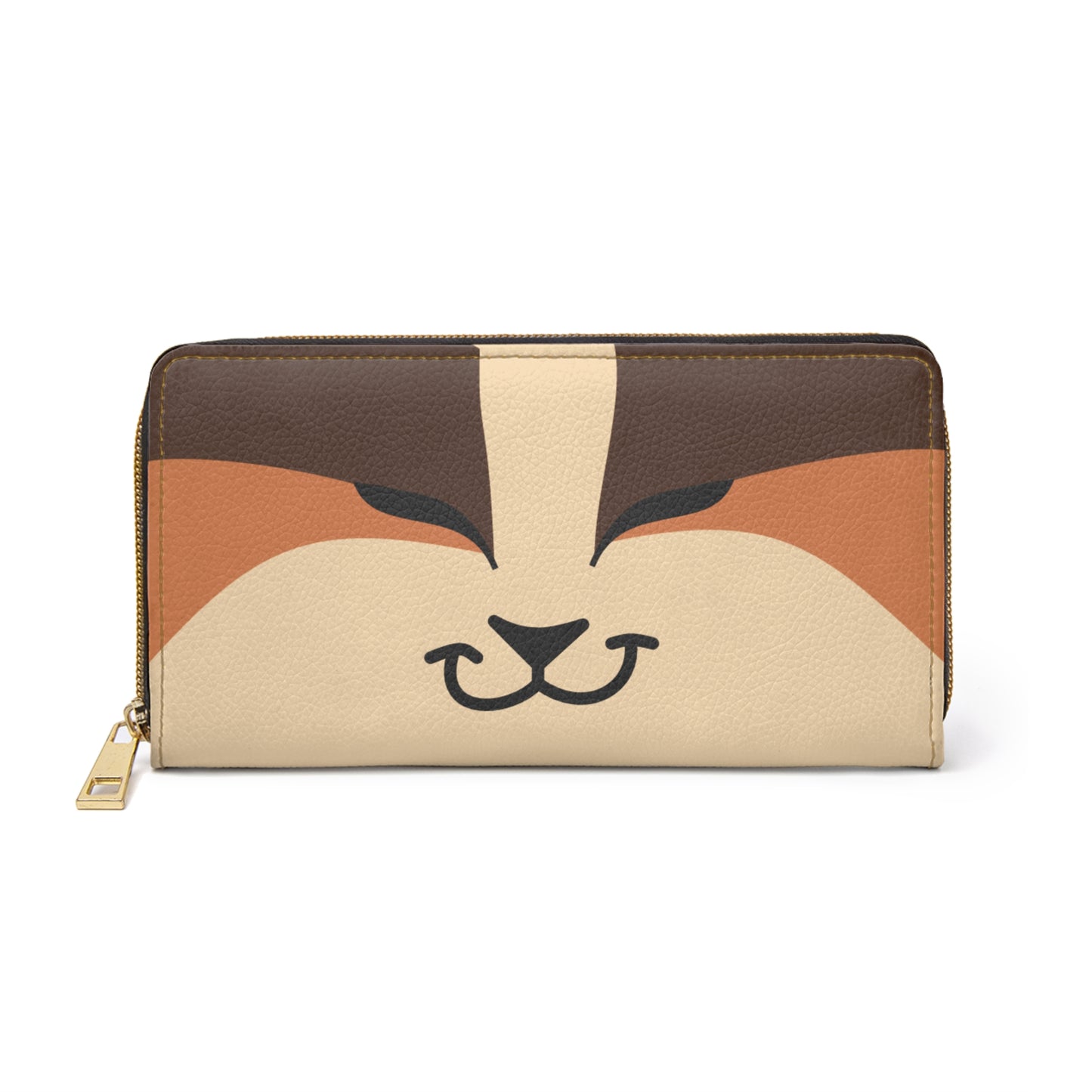 Zipper Wallet - Chocolate and Caramel Cat Themed