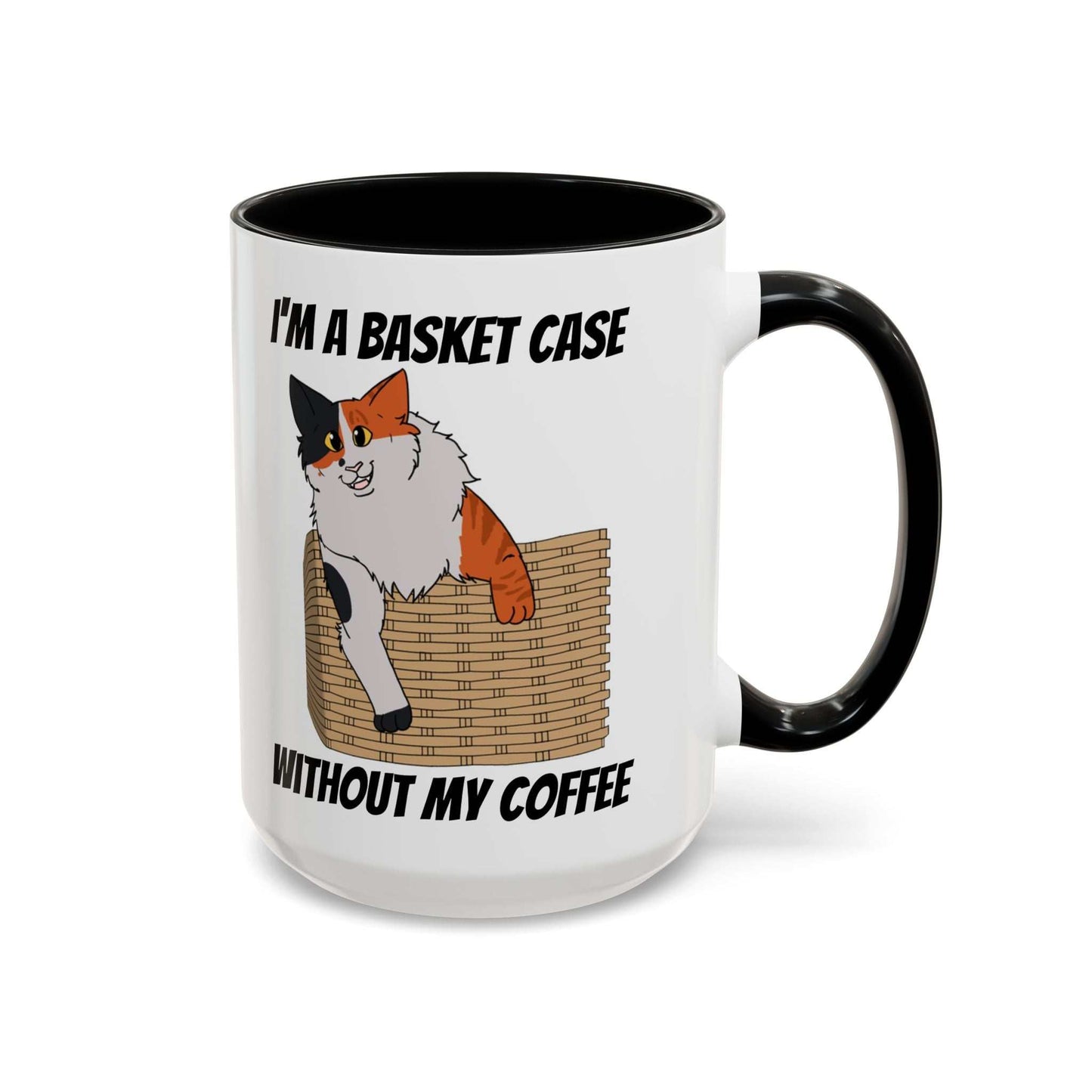 Funny Coffee Mug - Basket Case Cat