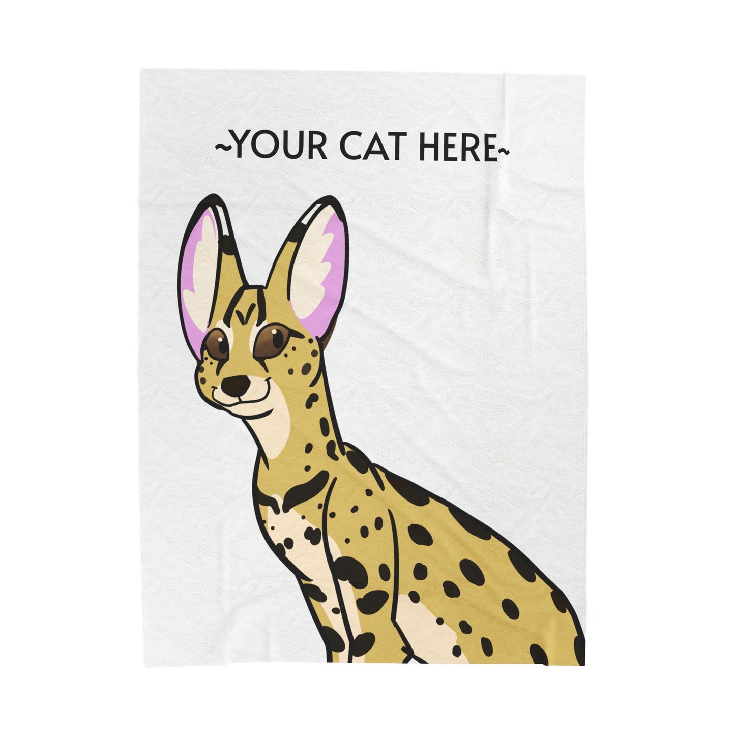 Custom Cat Blanket - Personalized Pet Portrait Gift (Bust)