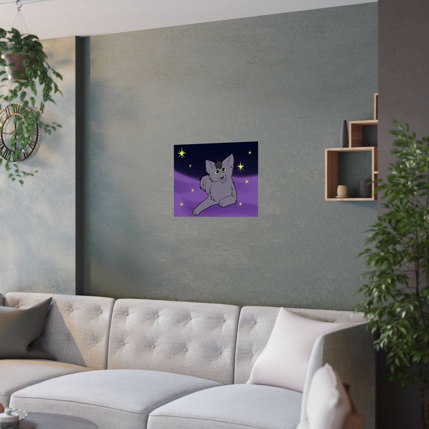 Starry Cat Poster
