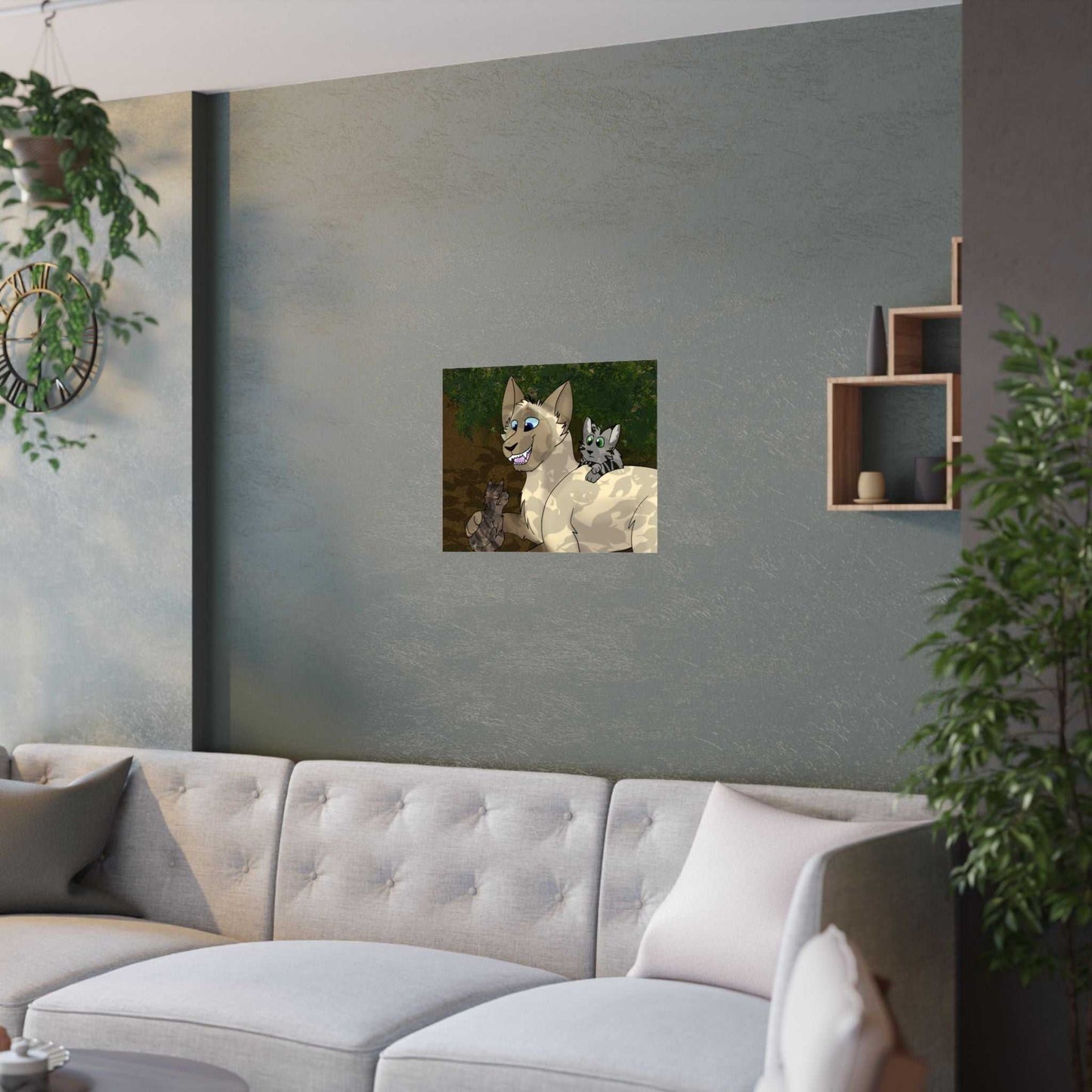 Bedtime story Cat- Satin Poster