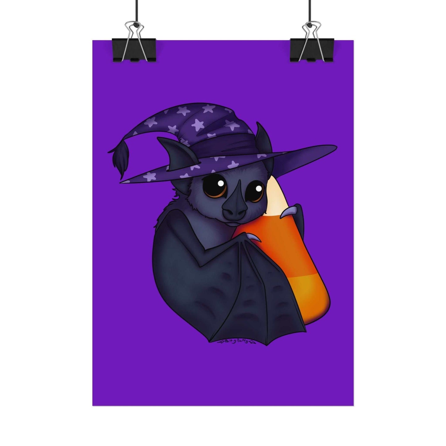 Bat and Candy Corn Print