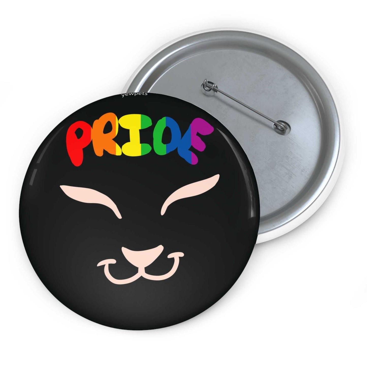 Pride Button- Cat Face