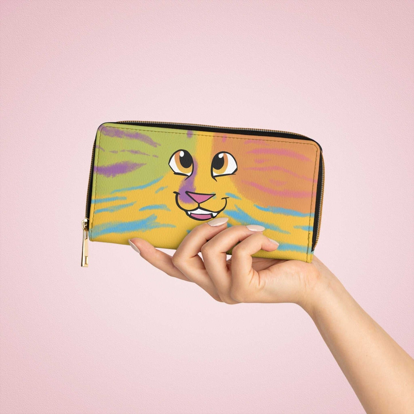 Neurodivergent Pride Flag Wallet- Smiling Cat