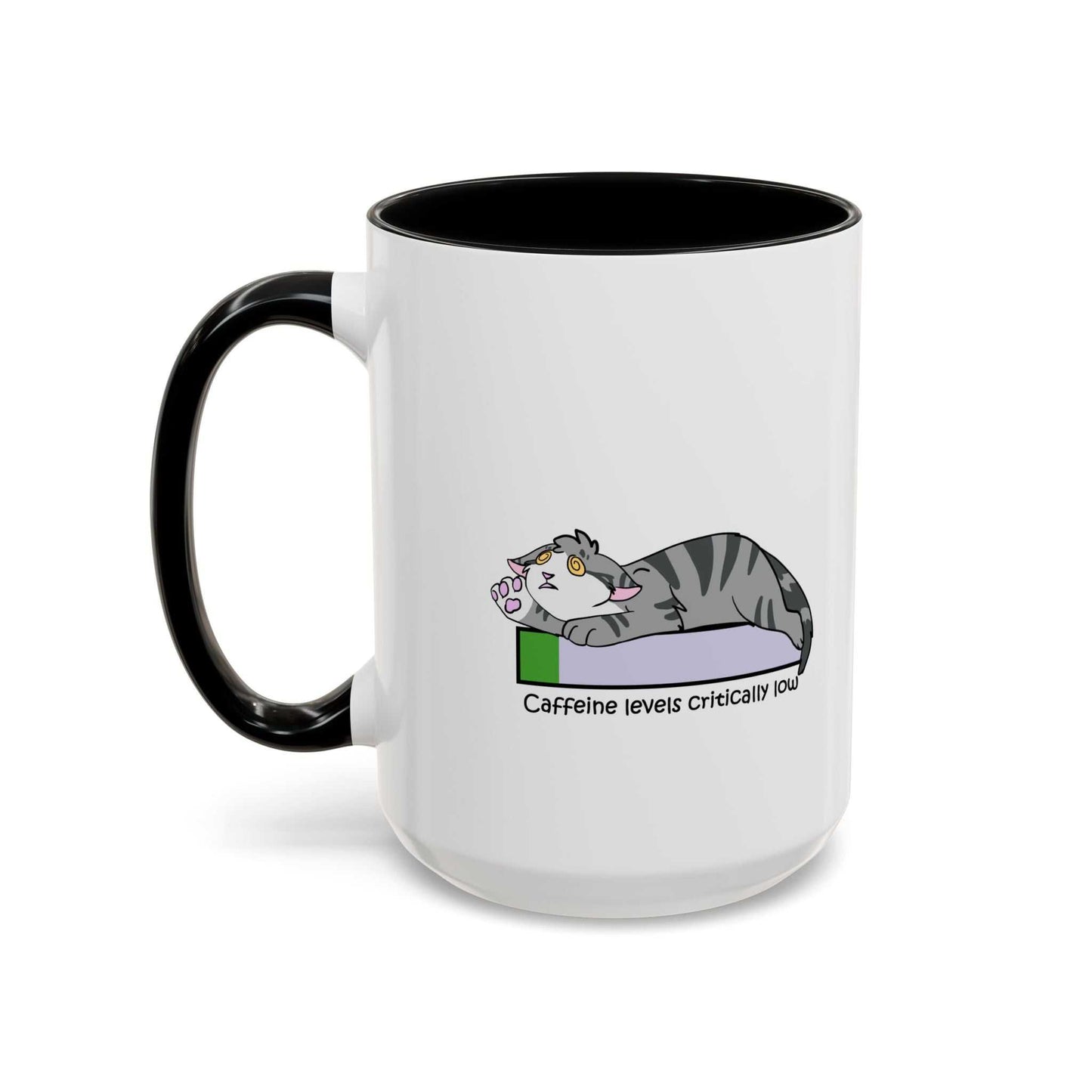 Funny Cat Coffee Mug- Caffeine Levels