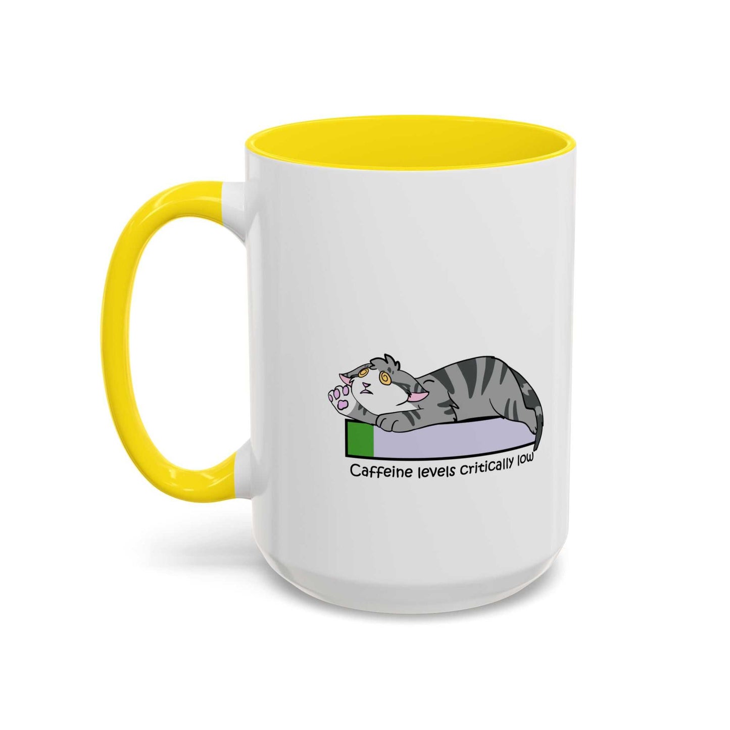 Funny Cat Coffee Mug- Caffeine Levels
