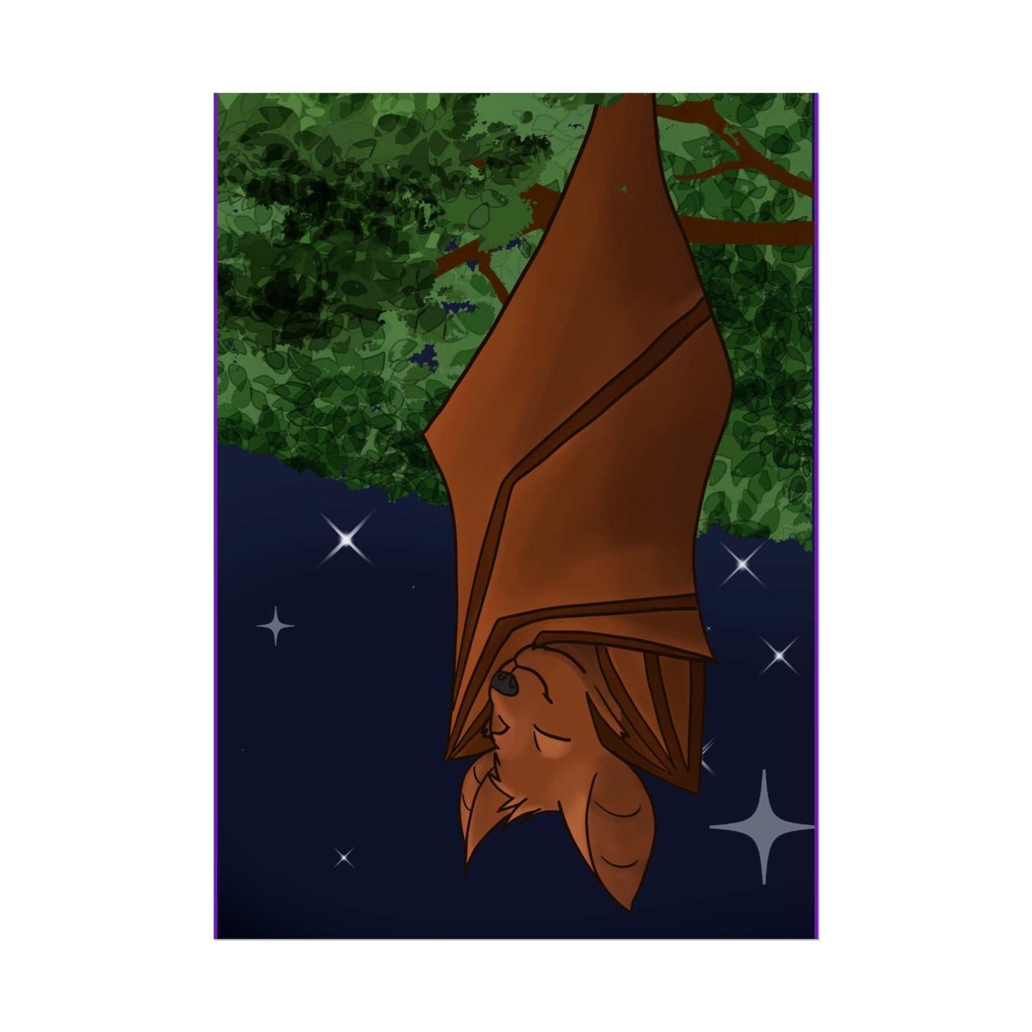 Hanging Bat Print