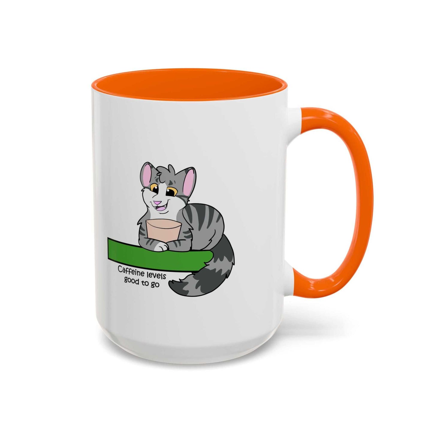 Funny Cat Coffee Mug- Caffeine Levels
