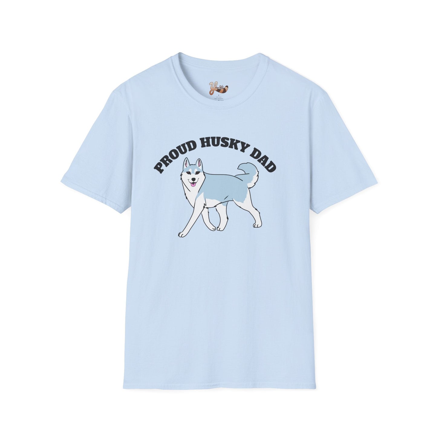 Husky Dad T-Shirt- silver