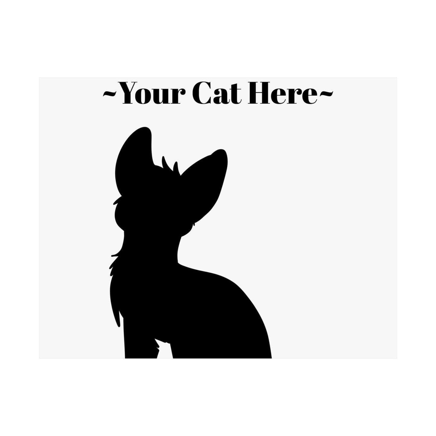 Custom Cat Poster- Satin Pet Portrait (Bust)