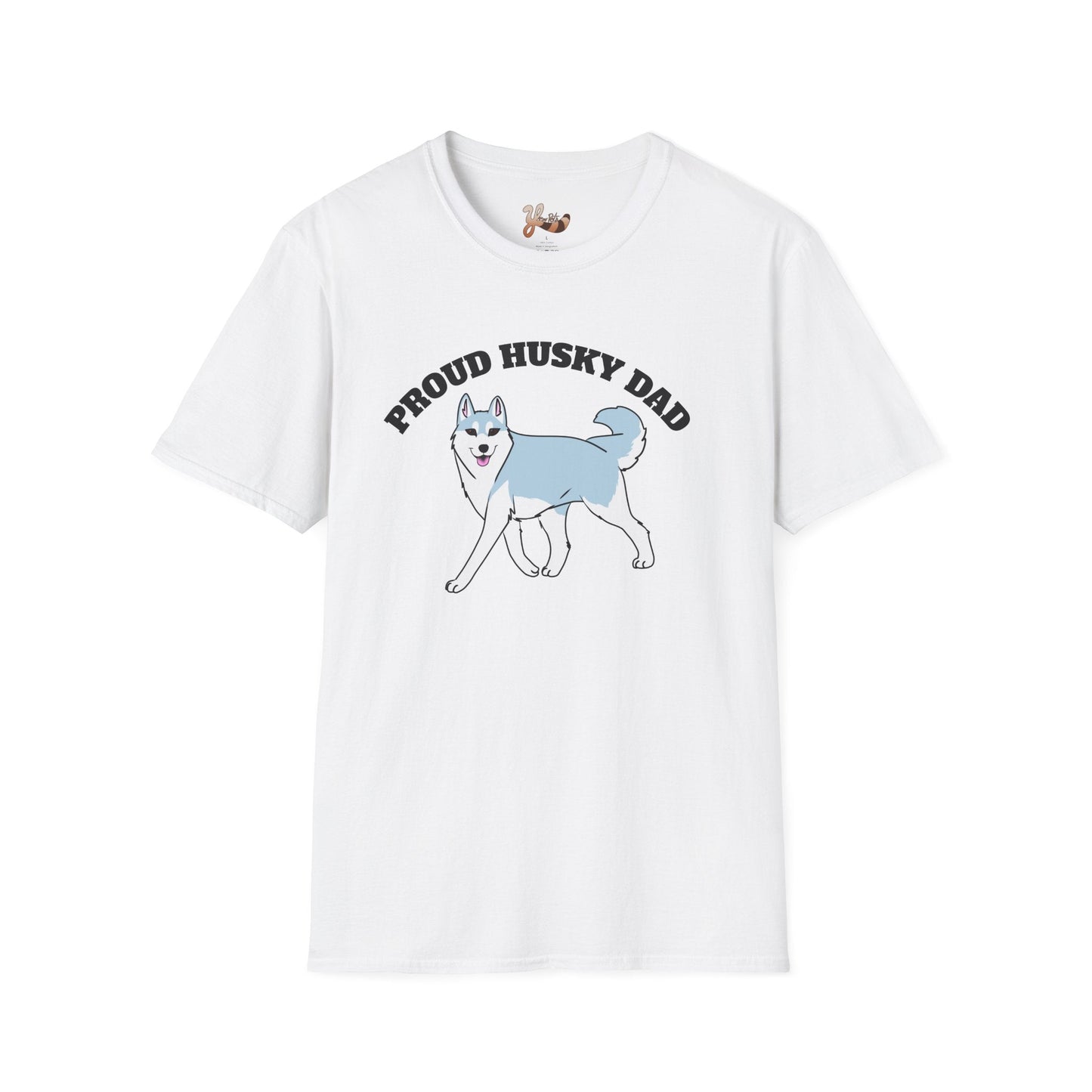 Husky Dad T-Shirt- silver