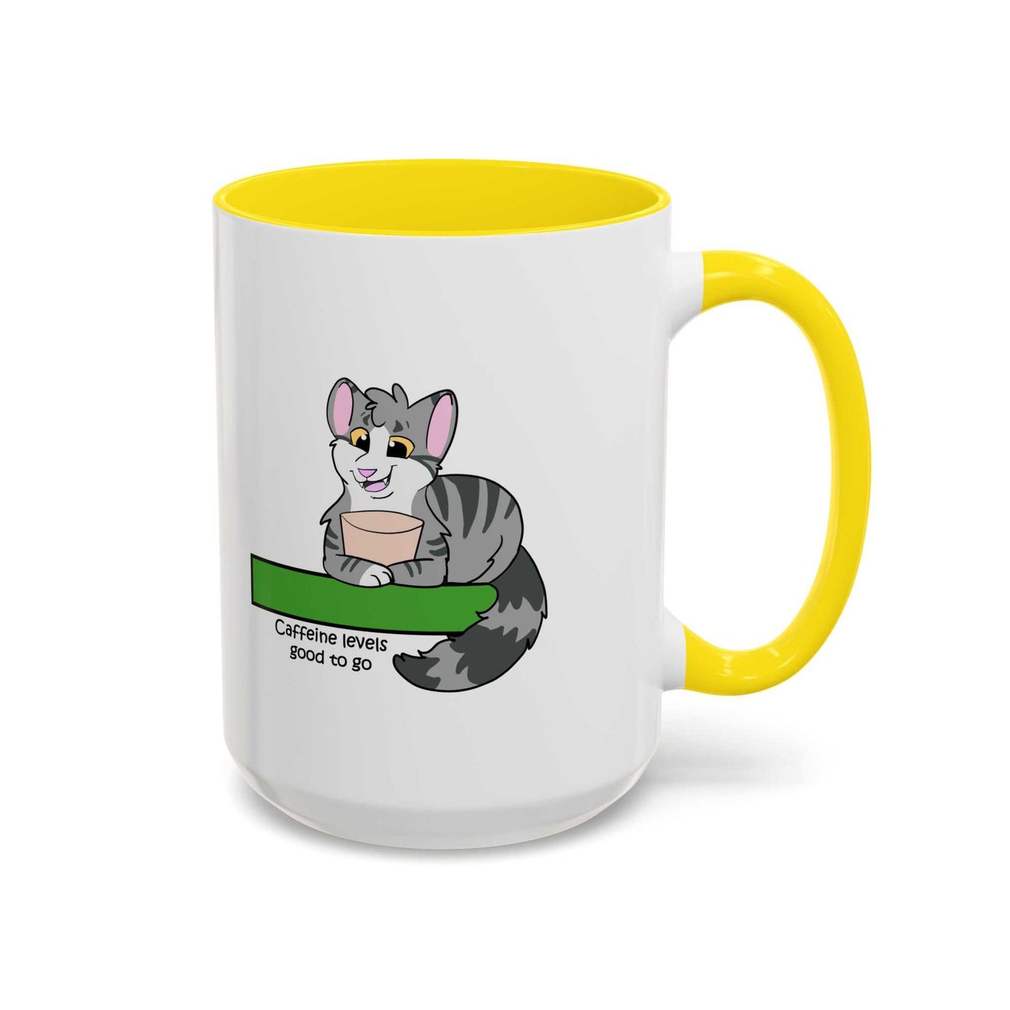 Funny Cat Coffee Mug- Caffeine Levels