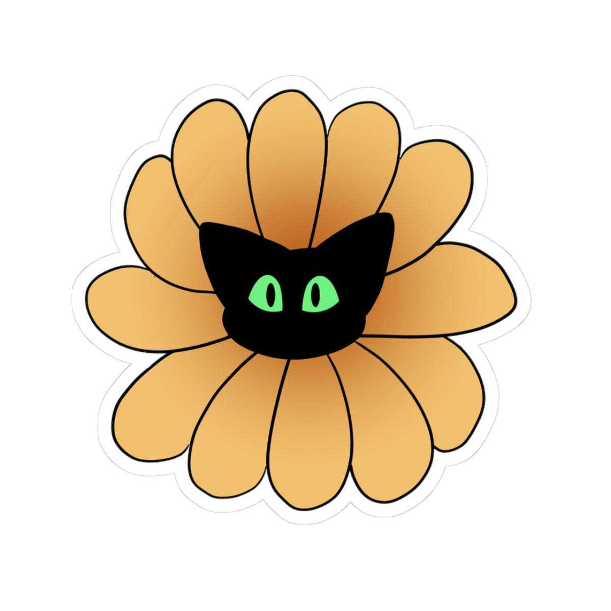 Sunflower Cat Sticker
