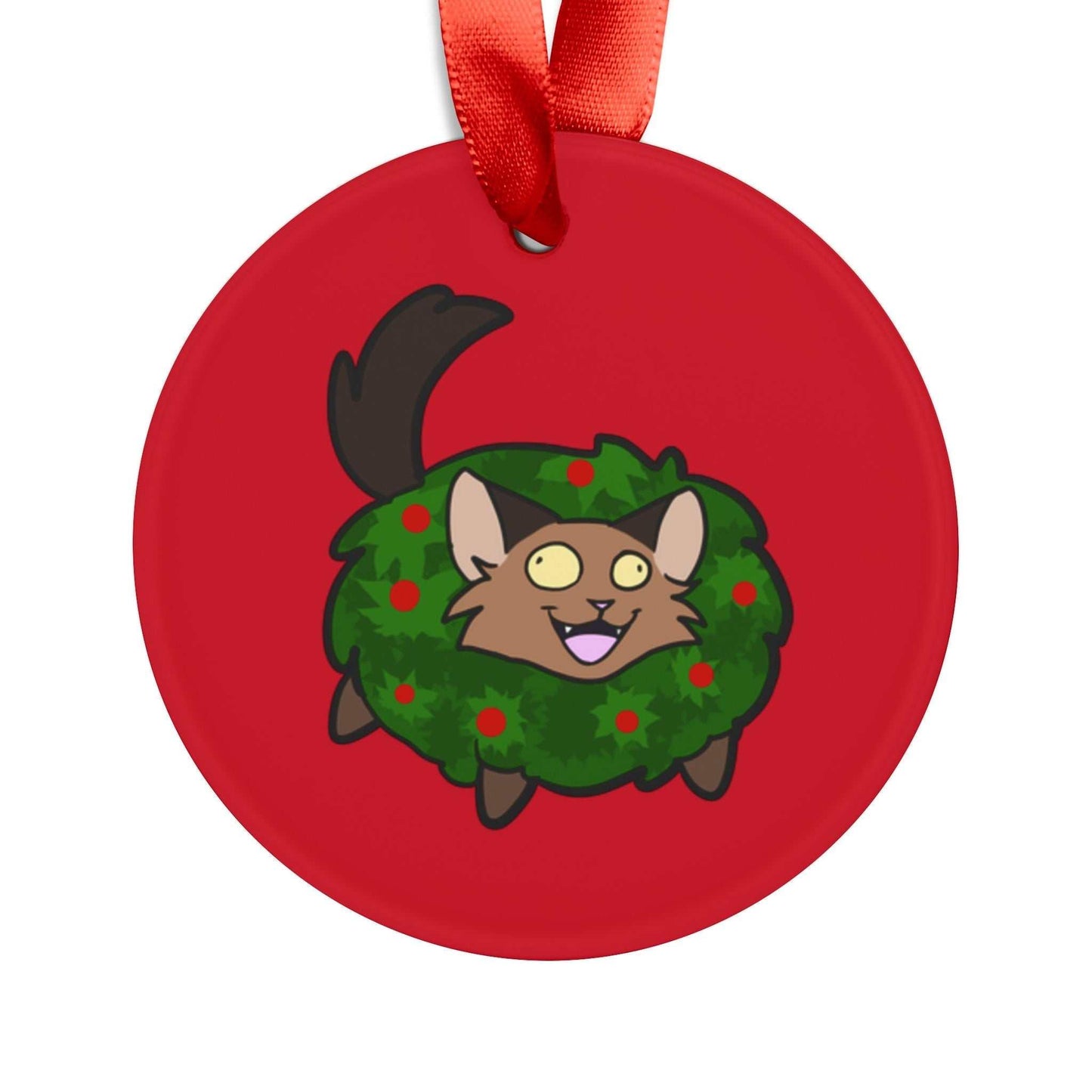 Christmas Wreath ornament cat