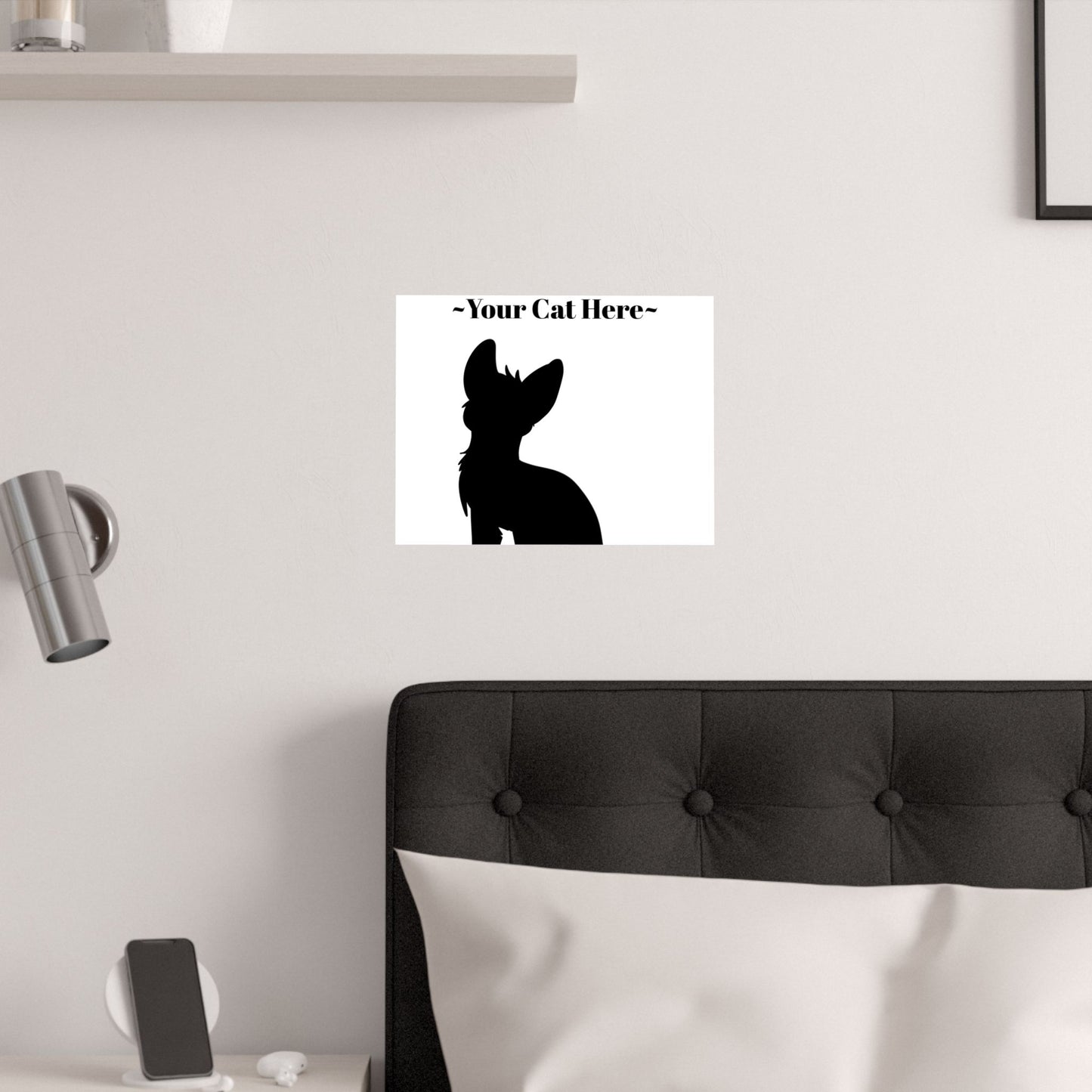 Custom Cat Poster- Satin Pet Portrait (Bust)