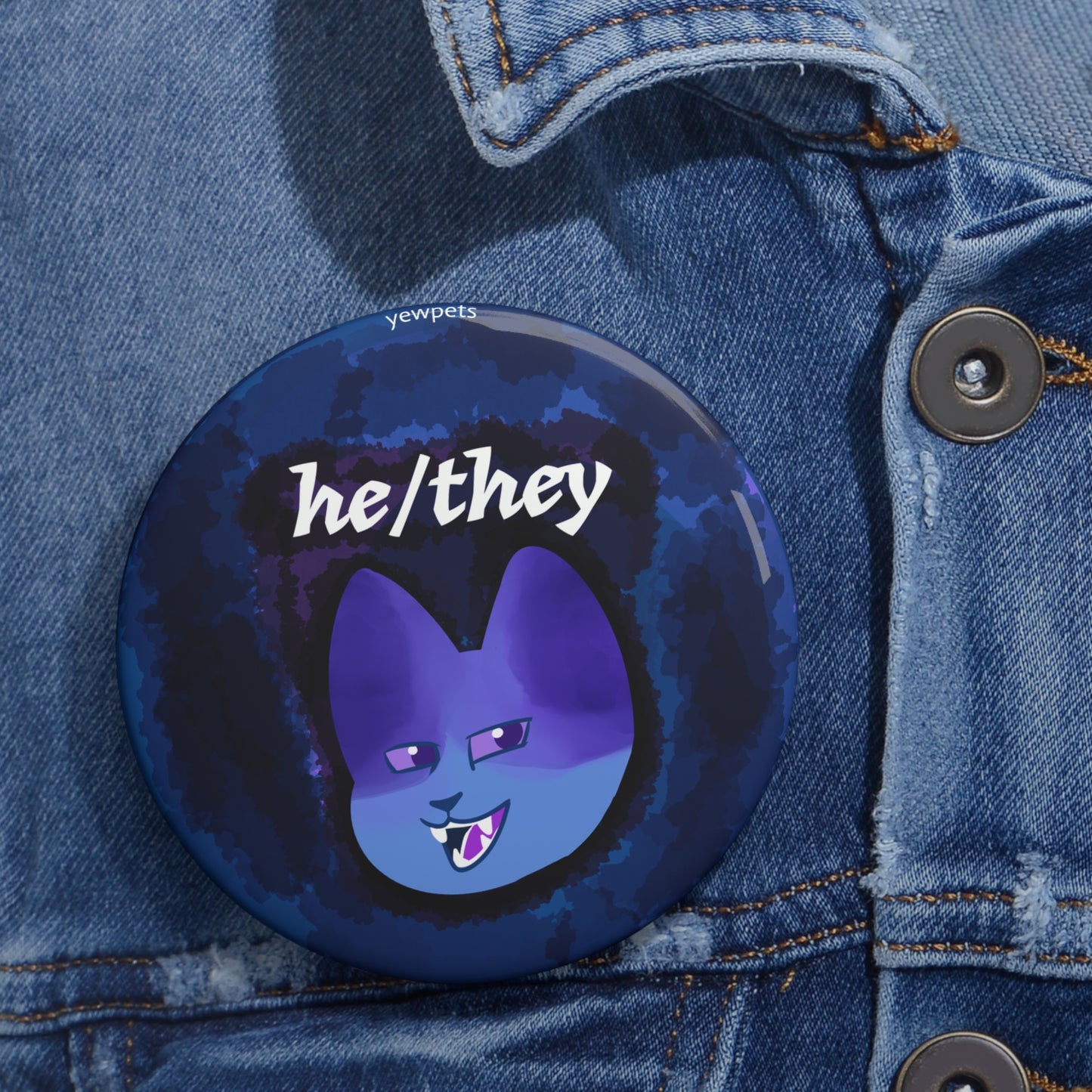 He/They Pronoun Button