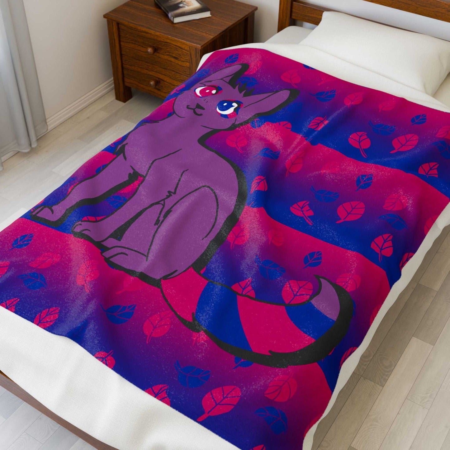 Bisexual Pride Cat- Throw Blanket