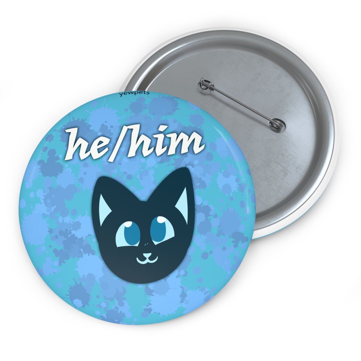 He Him Pronoun Pinback Button