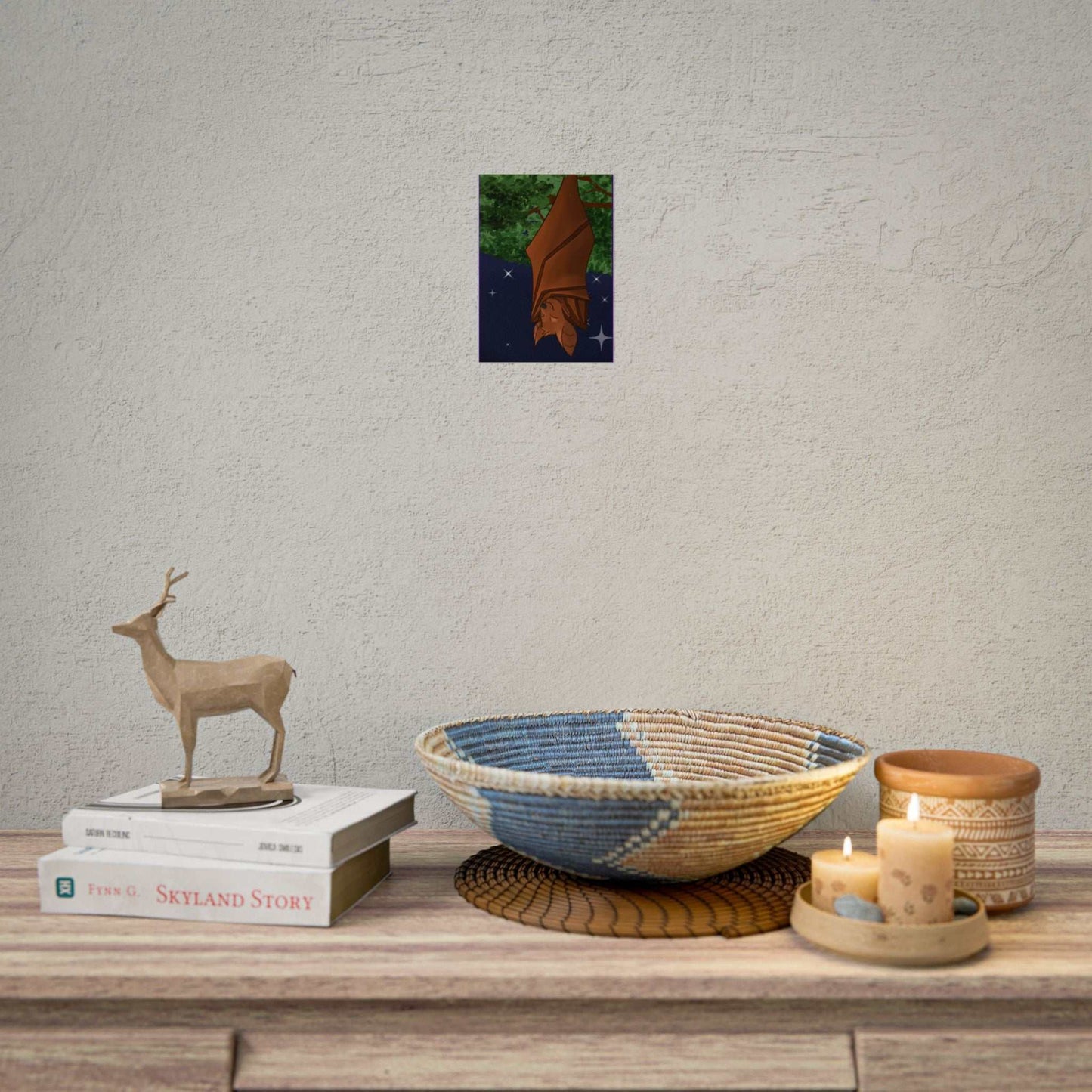 Hanging Bat Print