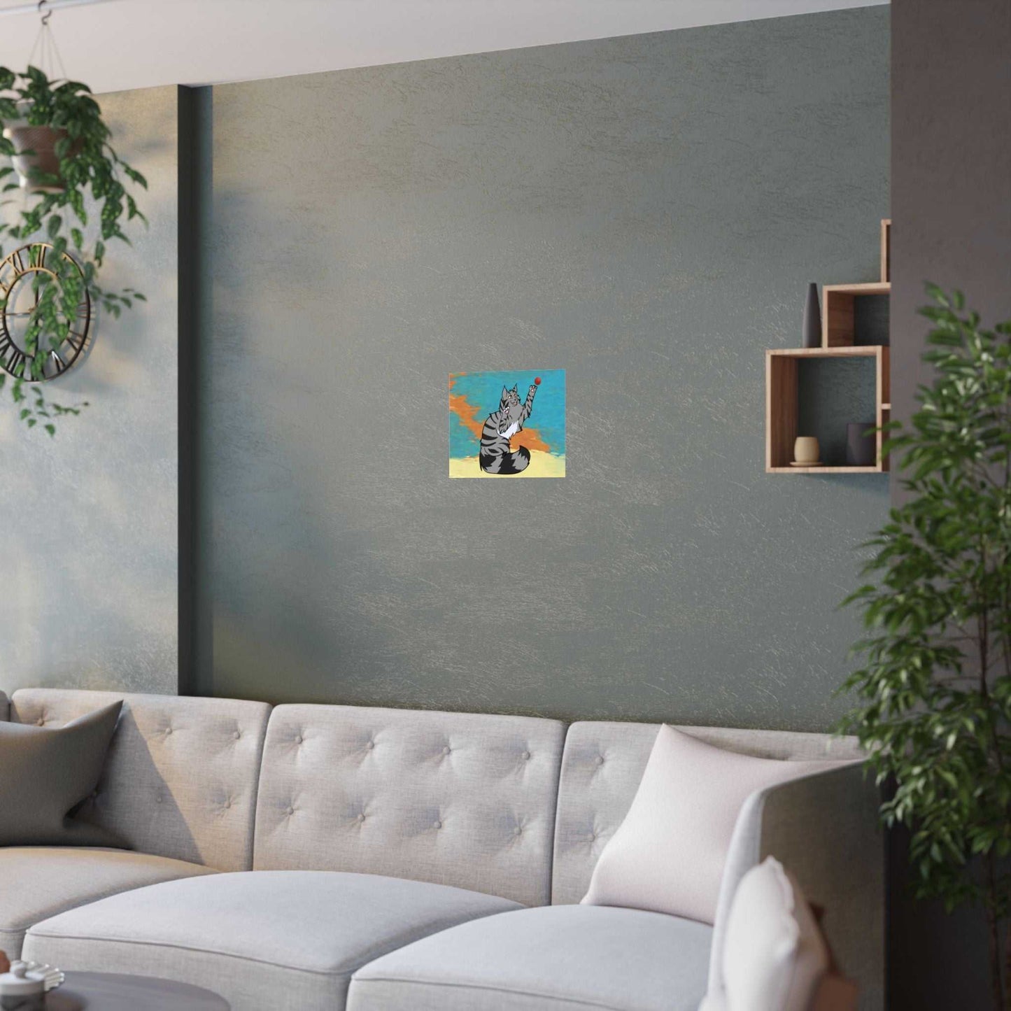 Pouncing Cat Poster