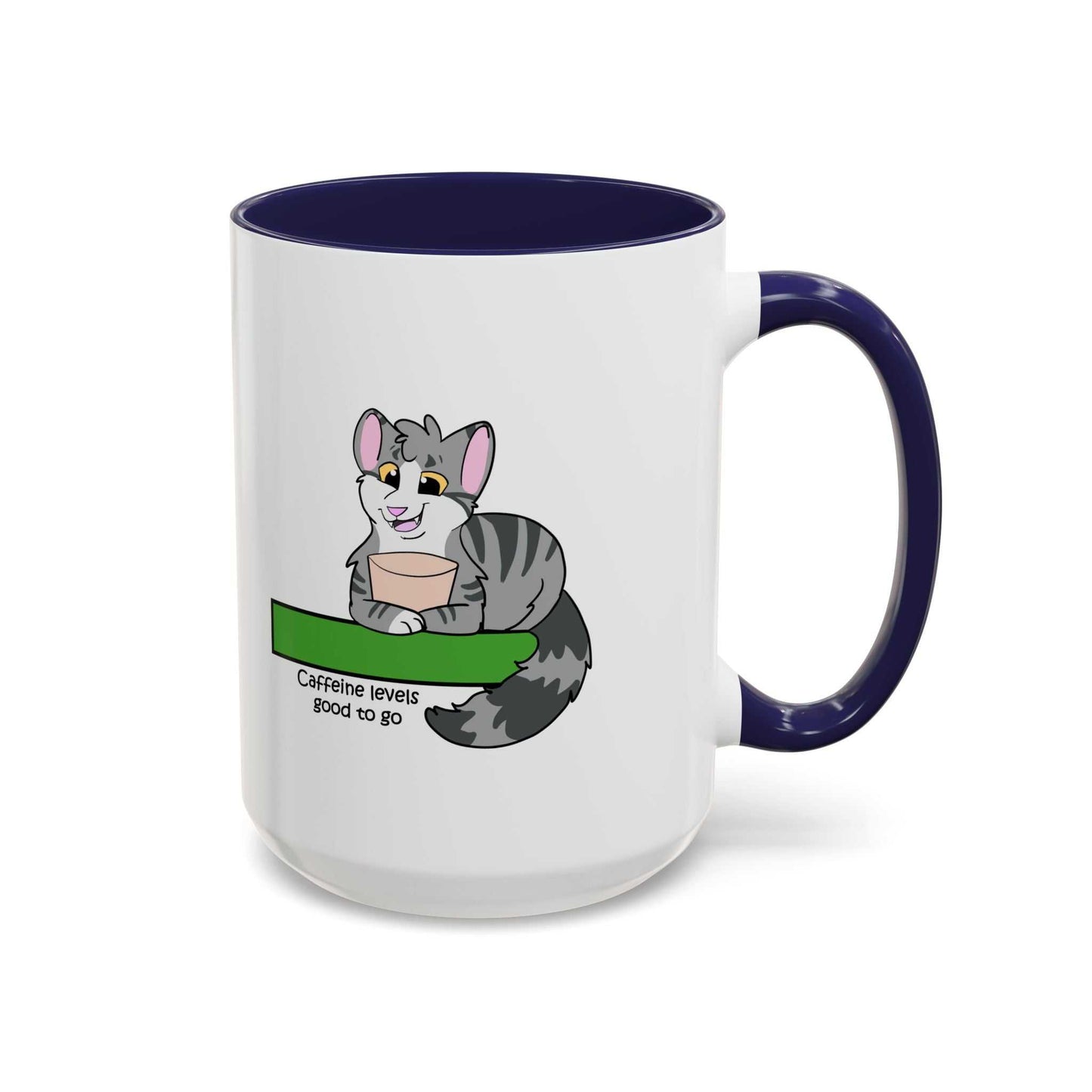Funny Cat Coffee Mug- Caffeine Levels