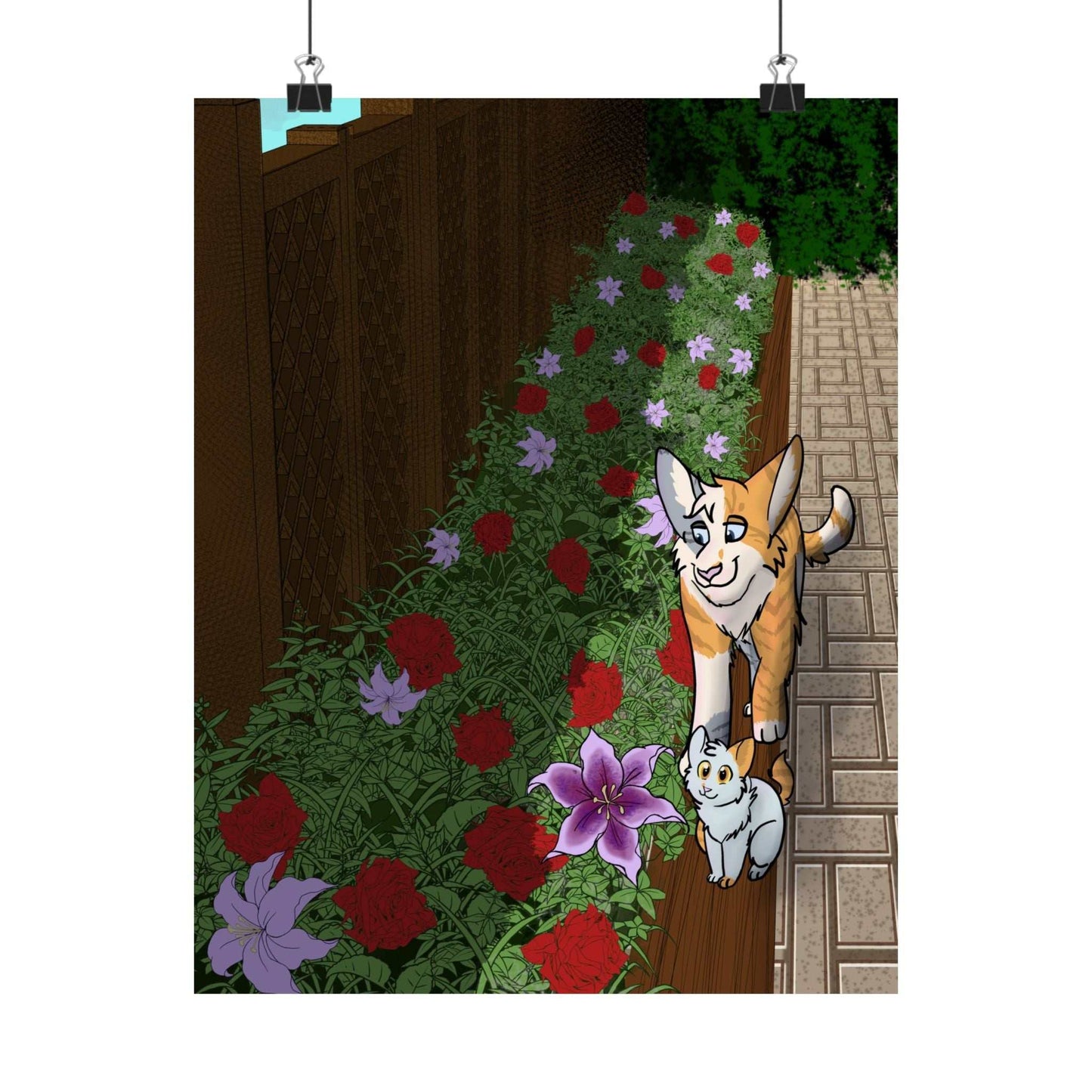 Springtime Cat Poster