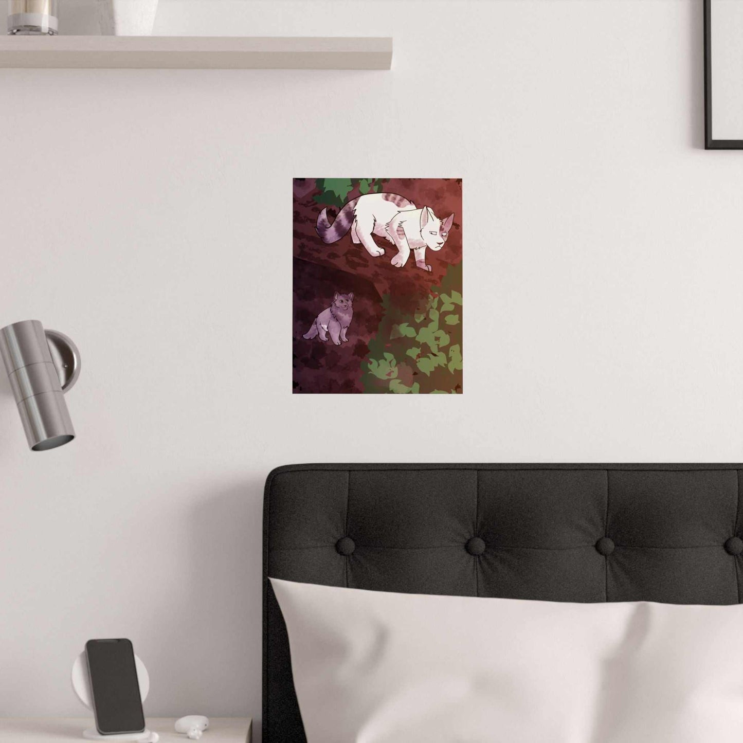 Satin Poster Cat in Tree