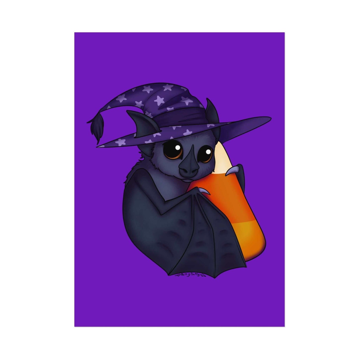 Bat and Candy Corn Print
