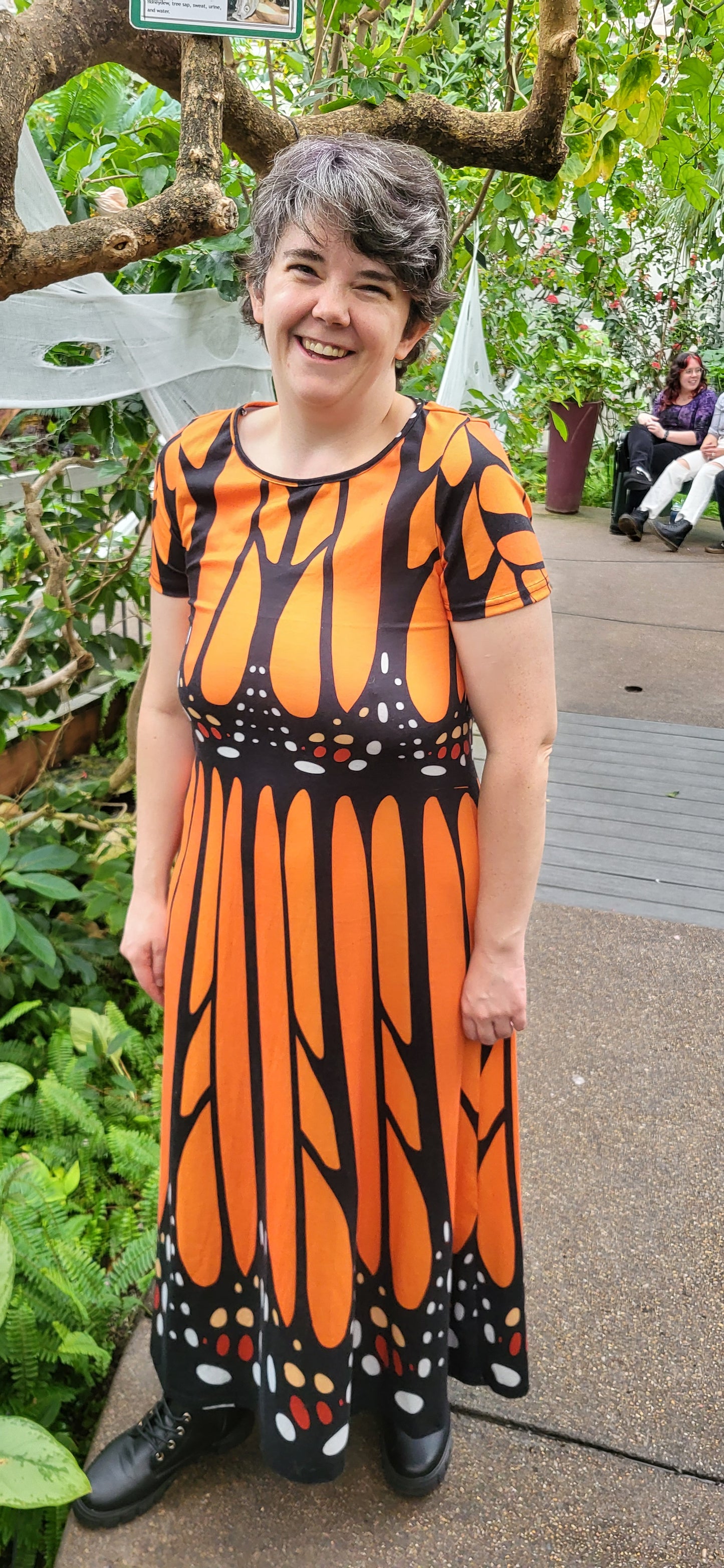 Monarch butterfly dress- Maxi dress with sleeves