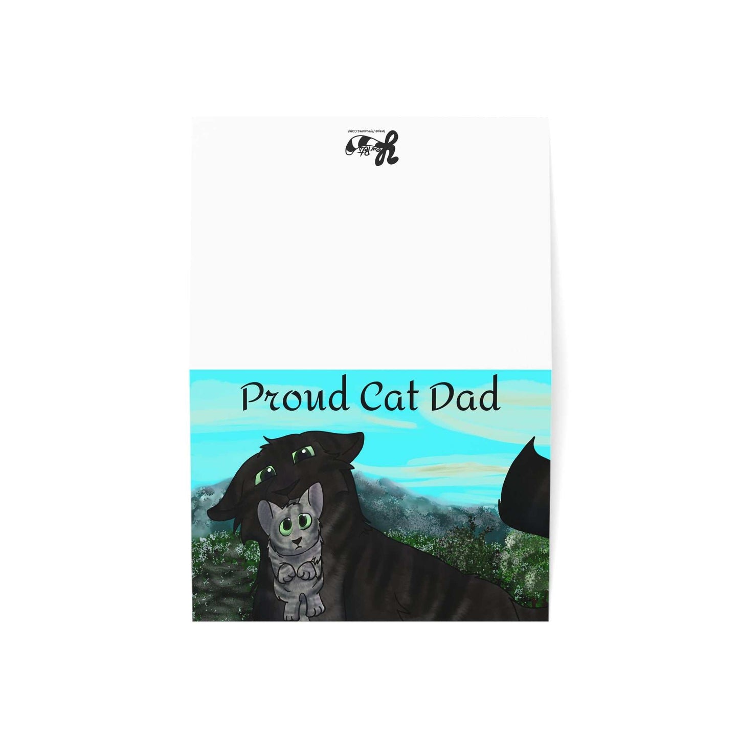 Happy Father's Day Card- Cat Dad Design