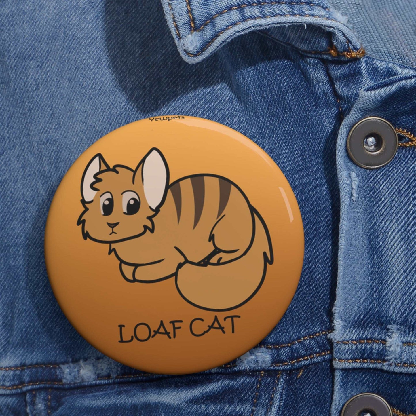 Loaf Cat Pinback Button