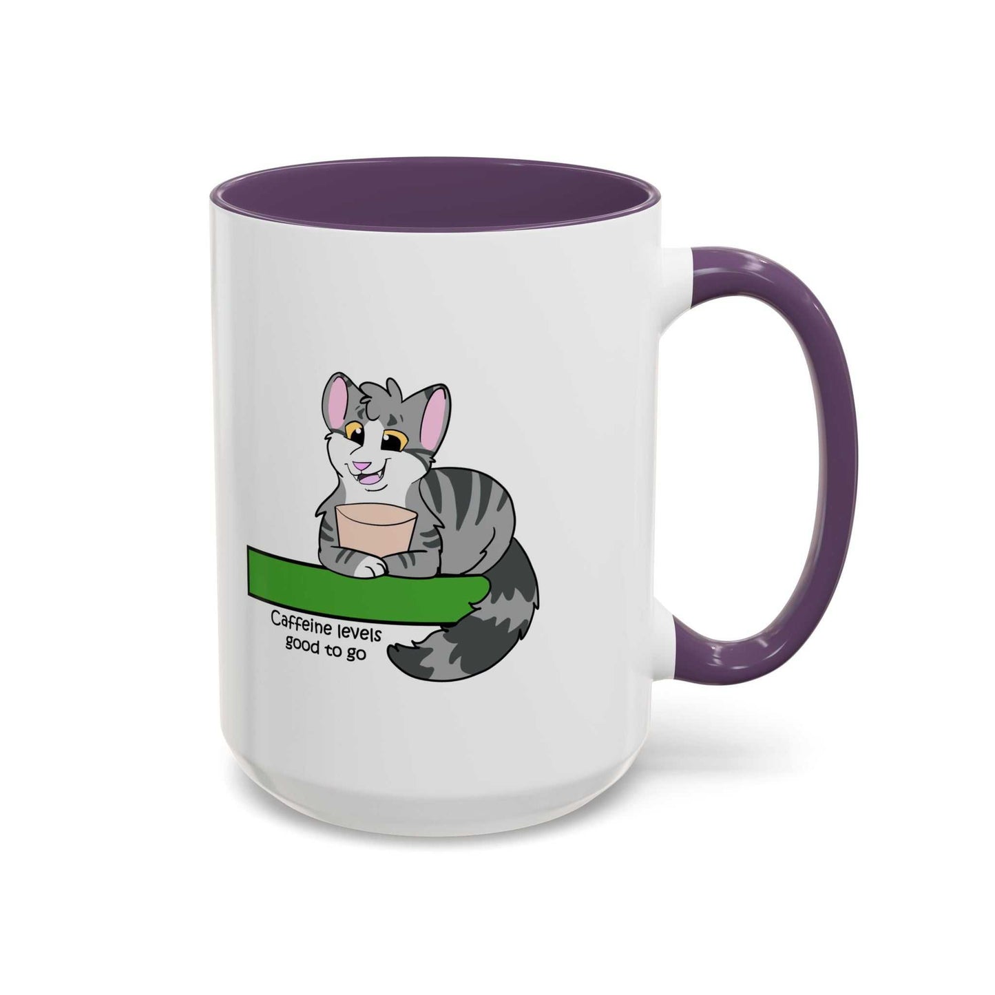 Funny Cat Coffee Mug- Caffeine Levels