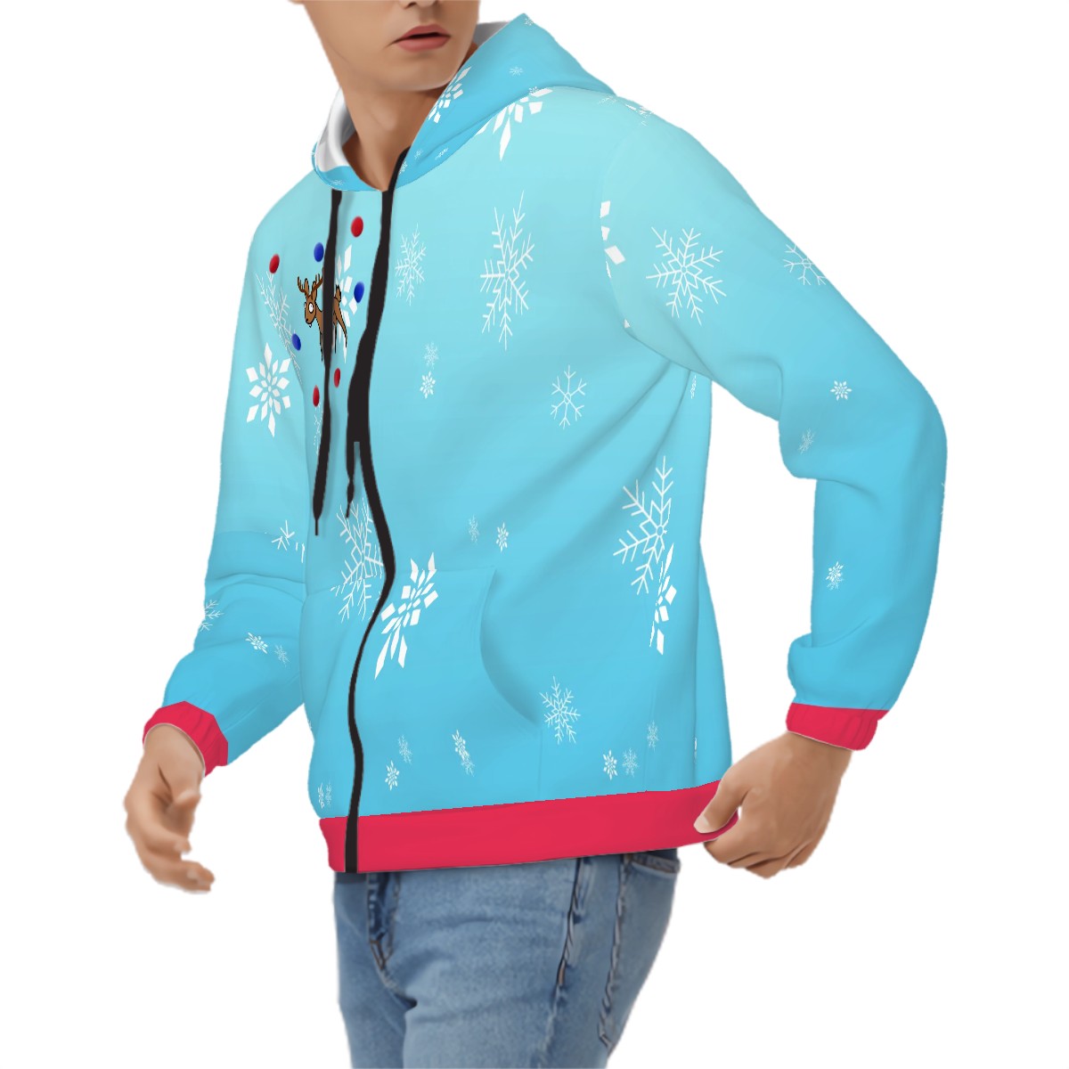 Christmas Hoodie with a Derpy Deer