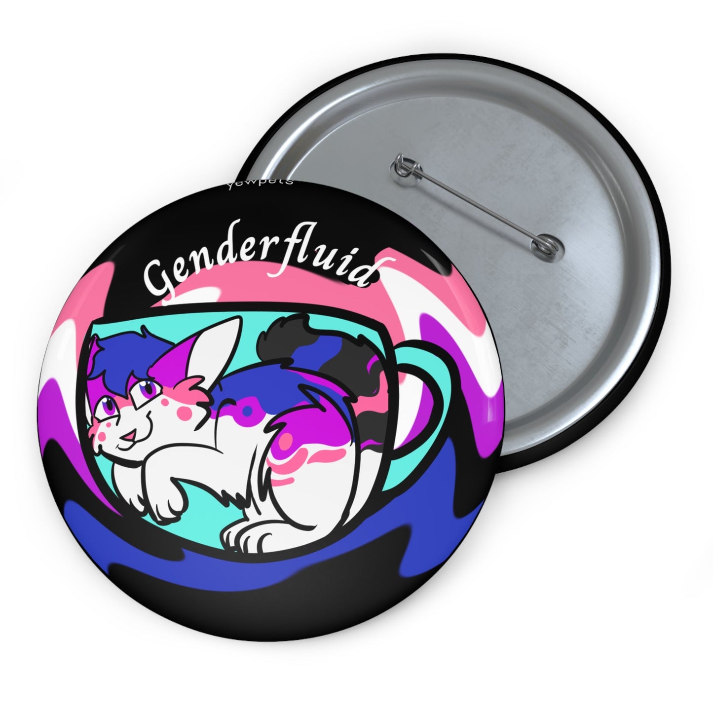 Genderfluid Pride Button