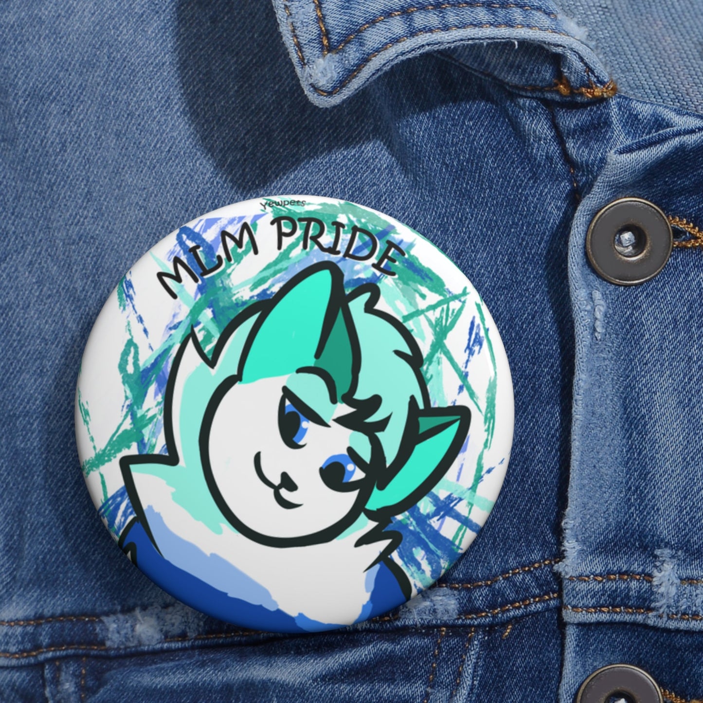 Men loving men pride pinback button