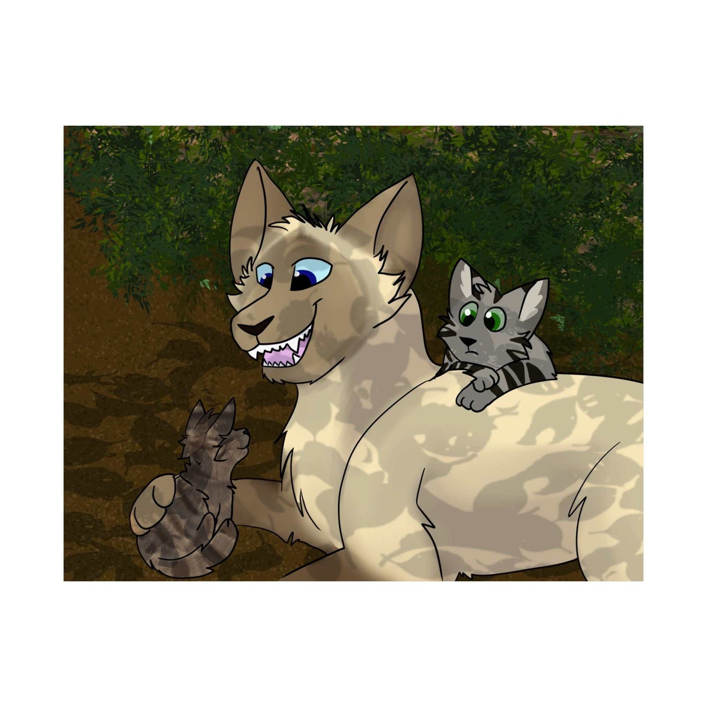 Bedtime story Cat- Satin Poster