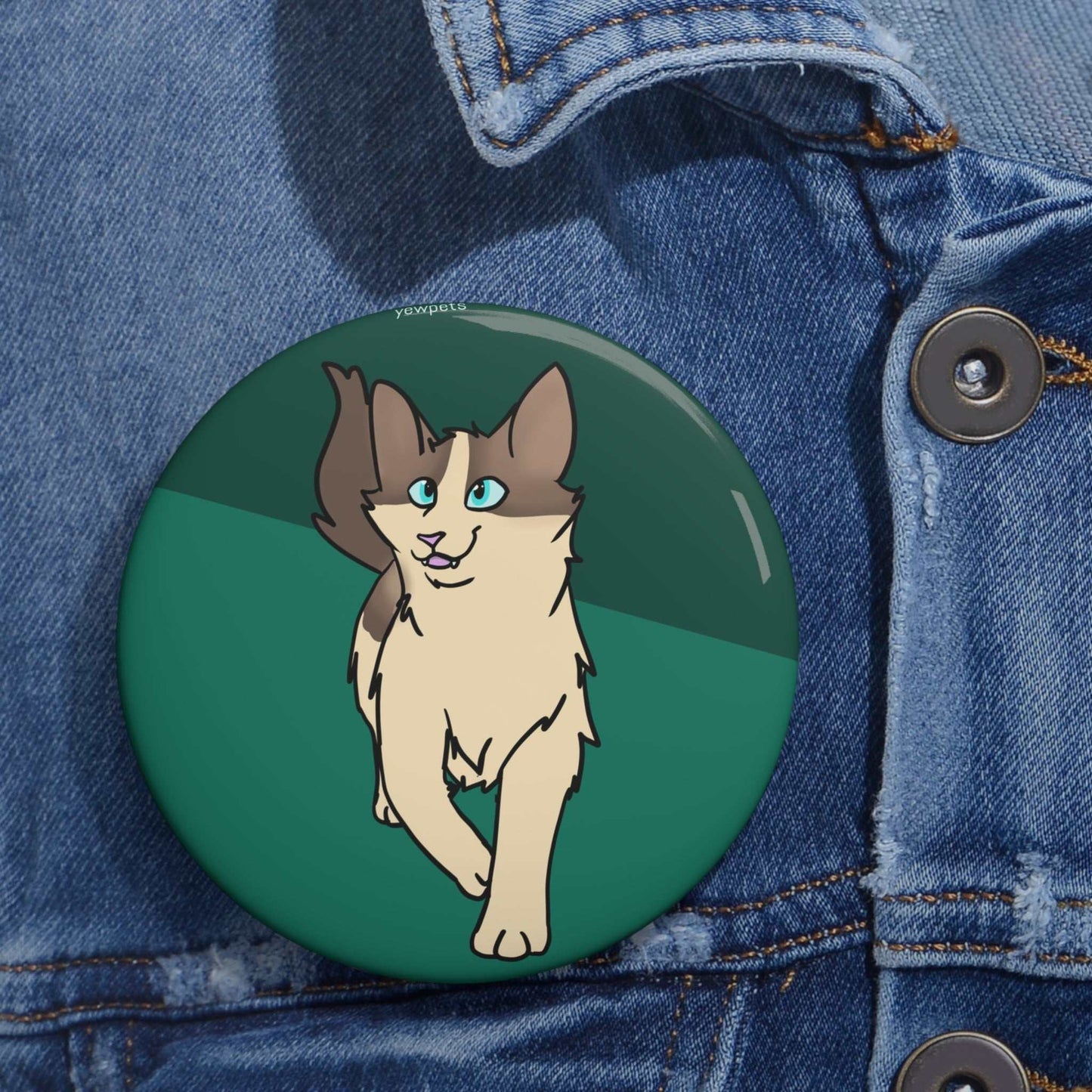 Adorable Cat Button
