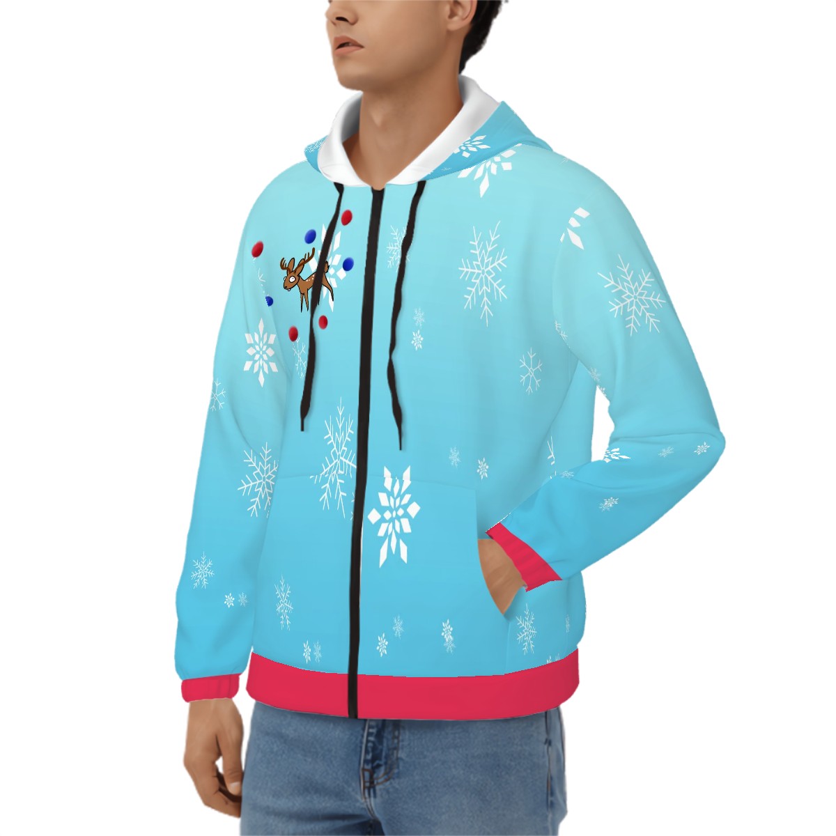 Christmas Hoodie with a Derpy Deer
