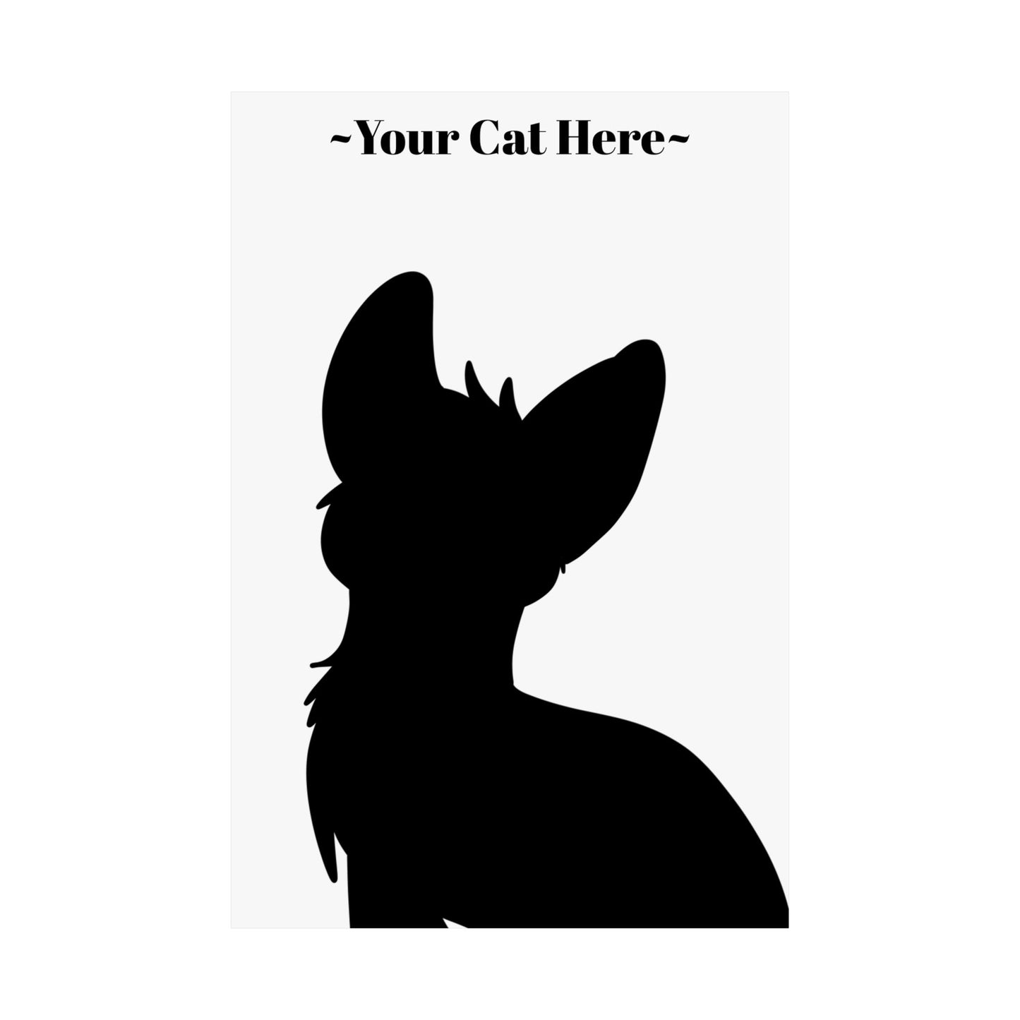 Custom Cat Poster- Satin Pet Portrait (Bust)