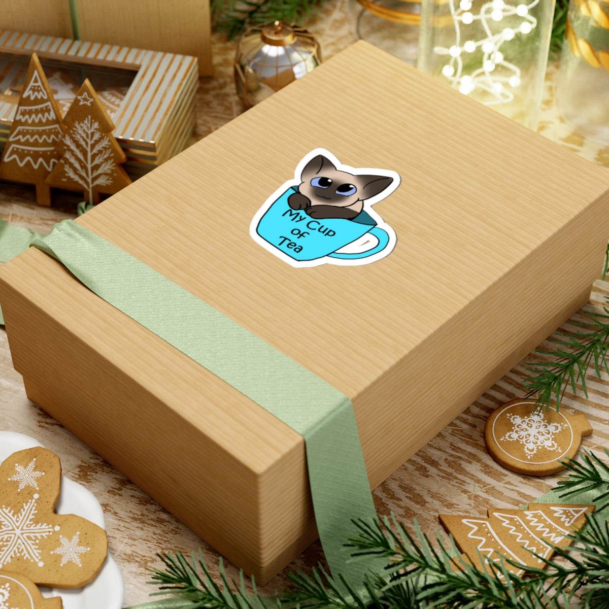 Cute cat sticker- My Cup of Tea