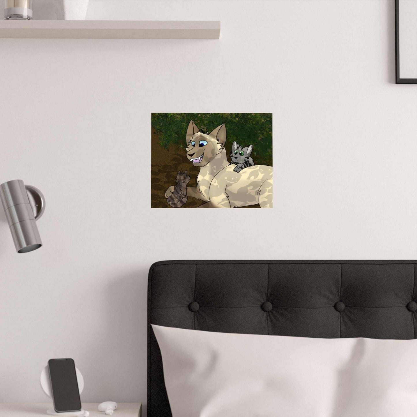 Bedtime story Cat- Satin Poster
