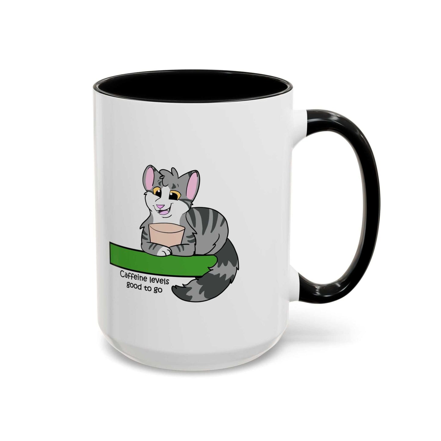Funny Cat Coffee Mug- Caffeine Levels