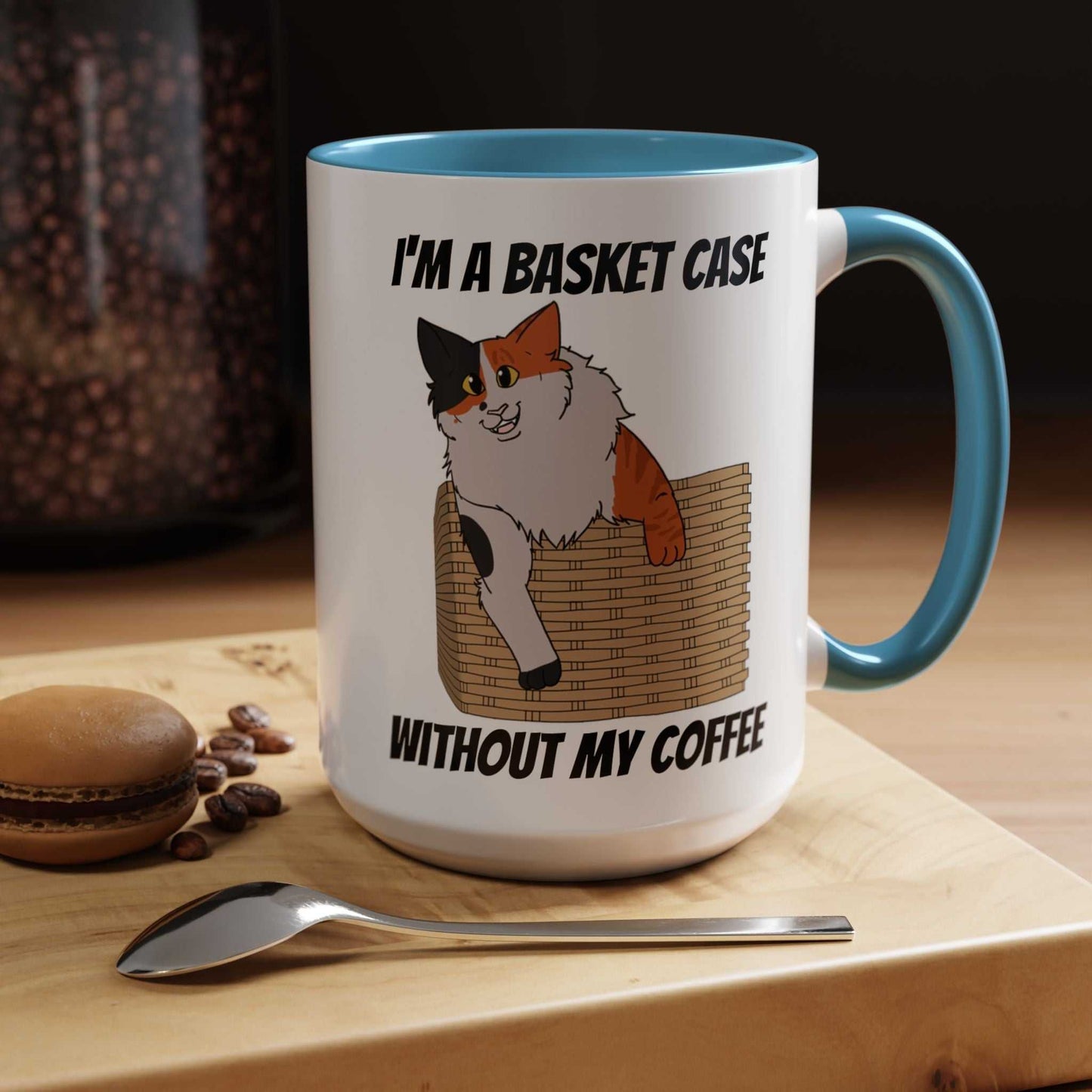 Funny Coffee Mug - Basket Case Cat