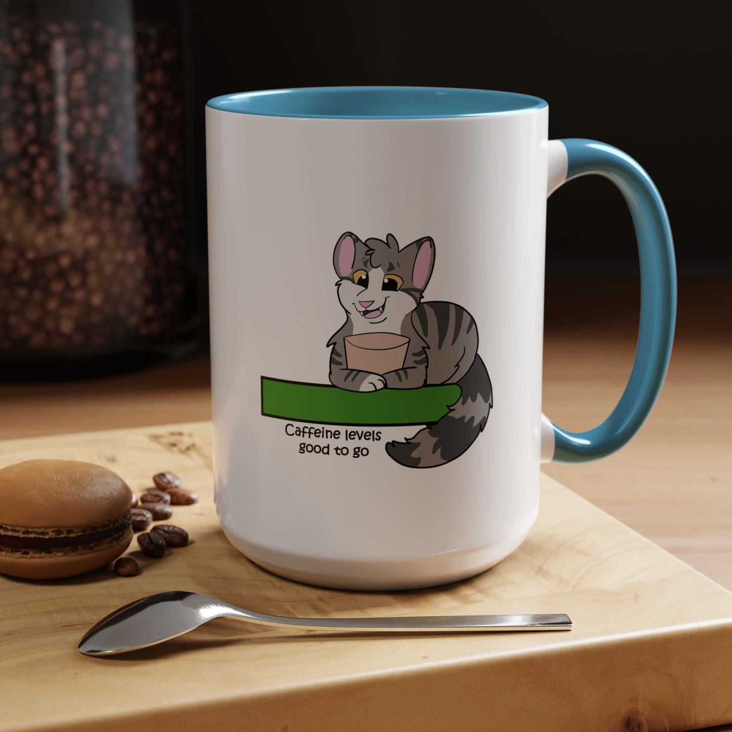 Funny Cat Coffee Mug- Caffeine Levels