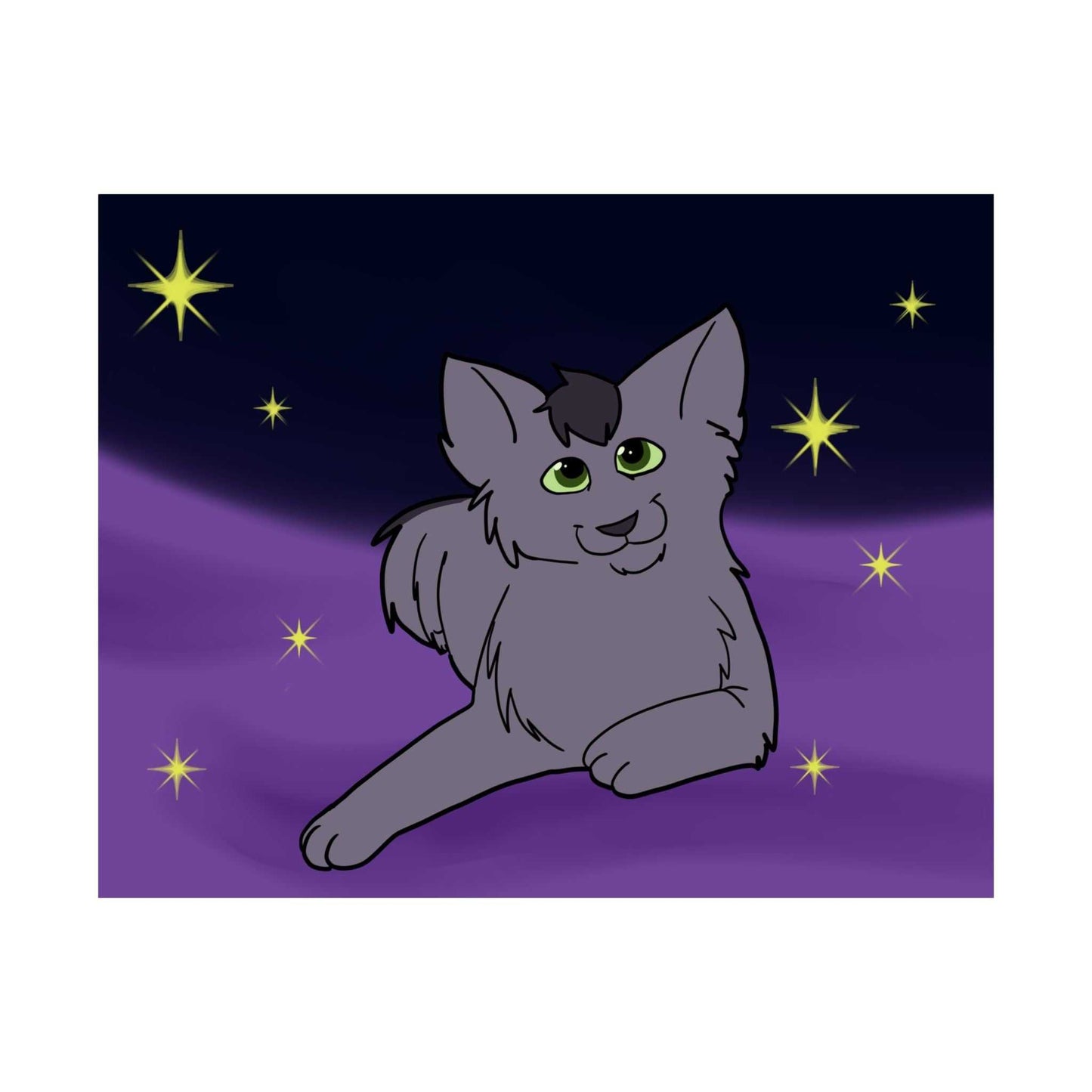 Starry Cat Poster