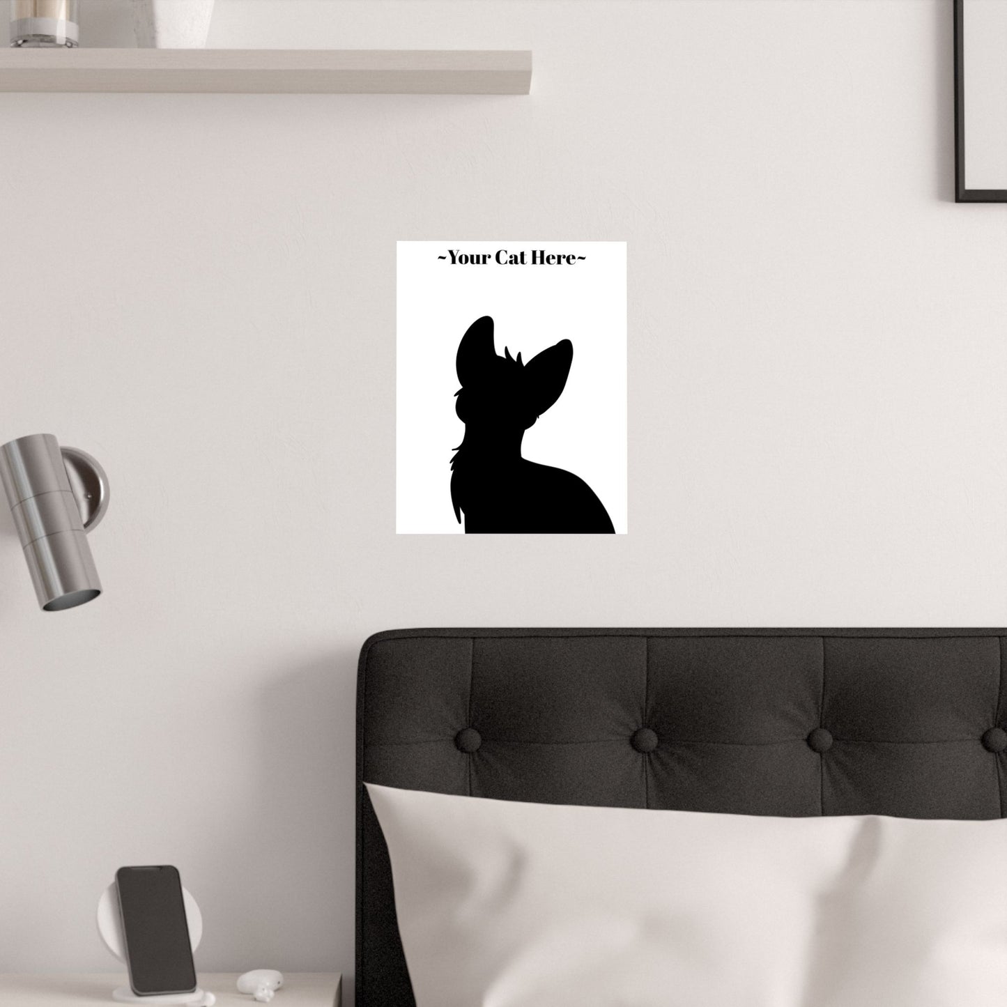 Custom Cat Poster- Satin Pet Portrait (Bust)