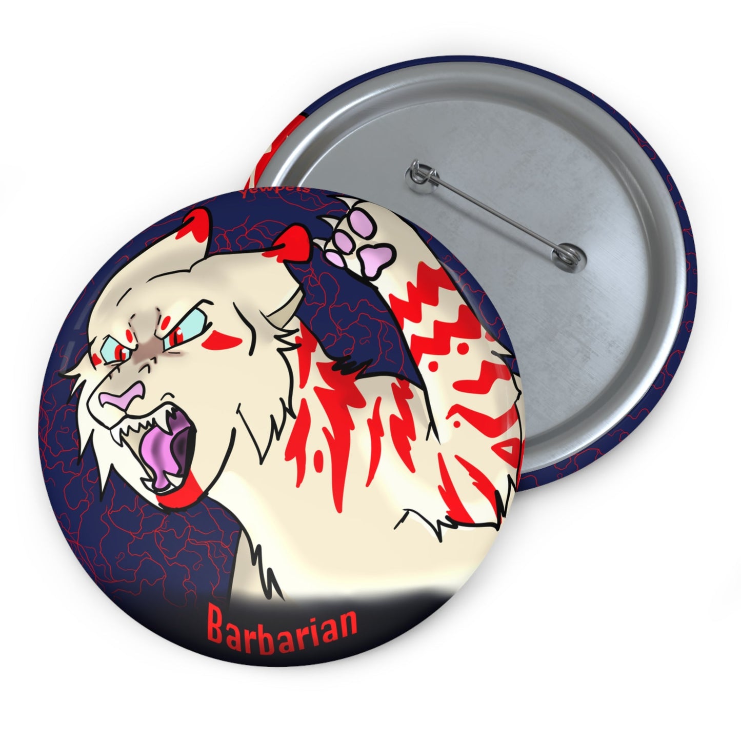 Cat Dnd Barbarian Button
