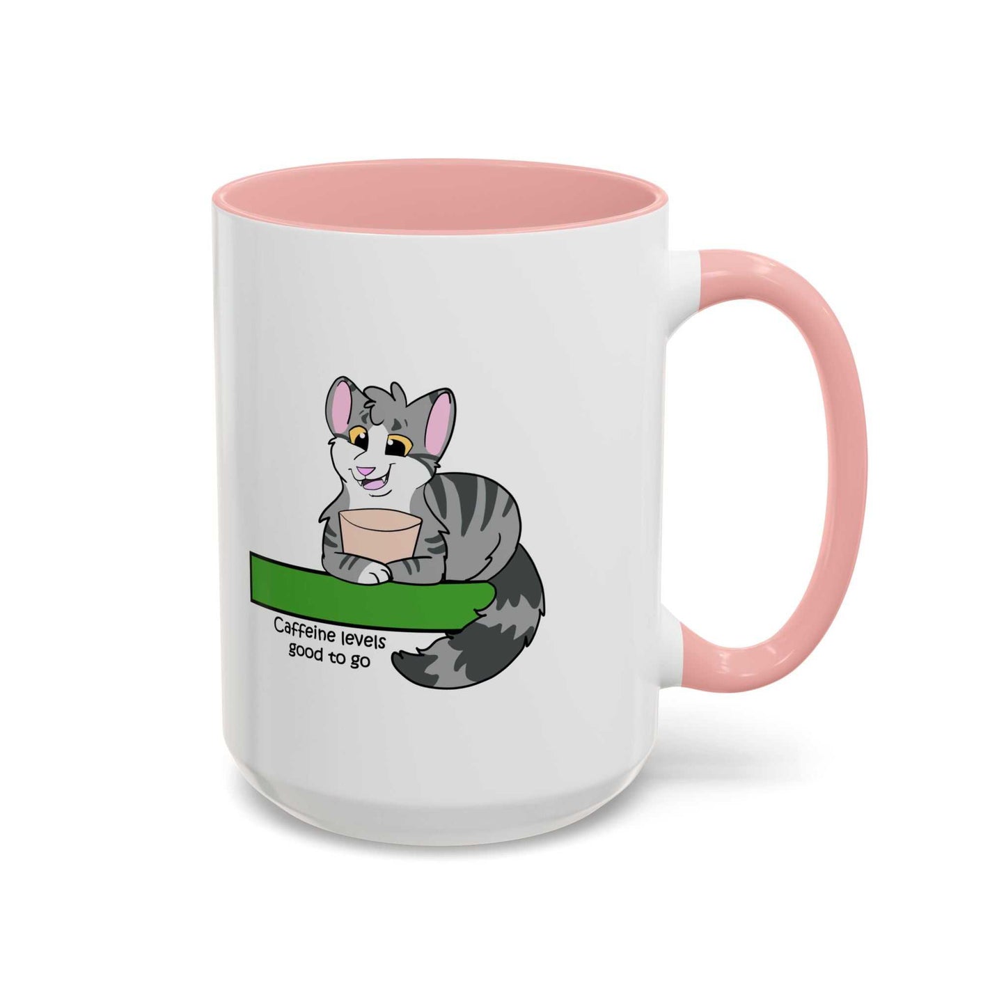 Funny Cat Coffee Mug- Caffeine Levels