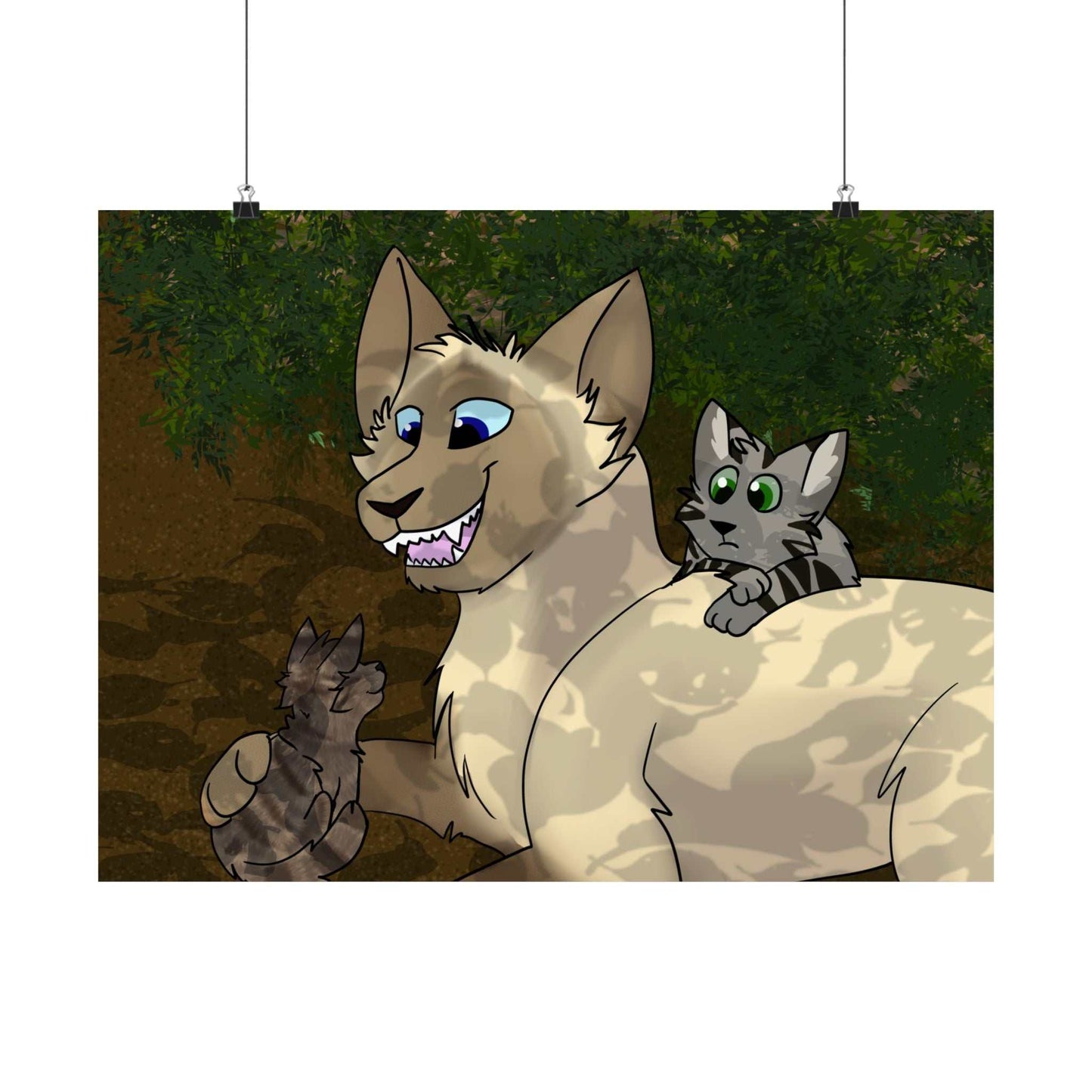 Bedtime story Cat- Satin Poster
